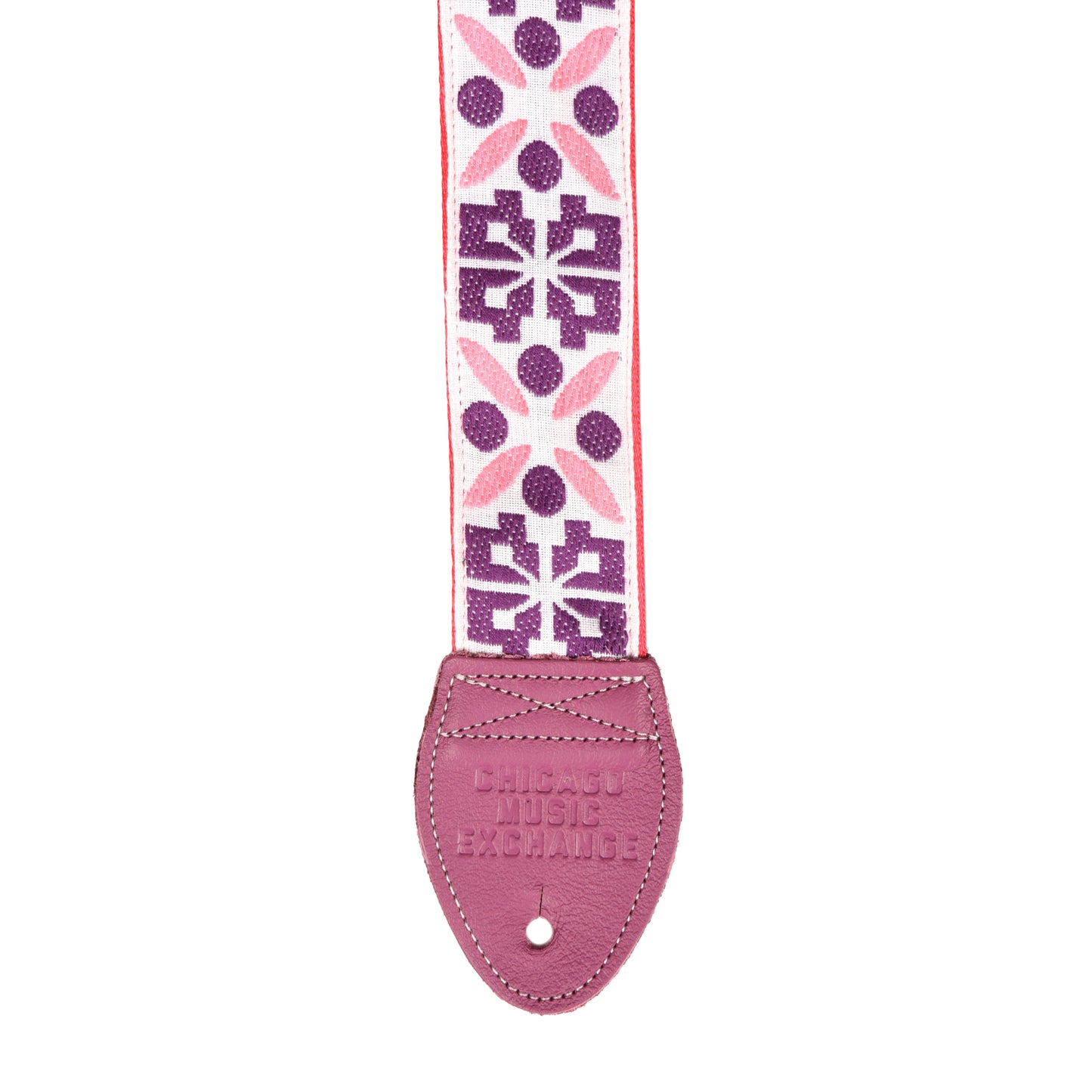 Souldier Inca Geometric White 2" Strap w/Bubblegum Belt & Magenta Ends Accessories / Straps