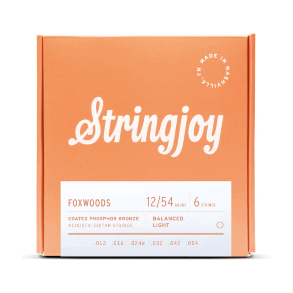 Stringjoy Foxwoods Acoustic Coated Phosphor Bronze Light Gauge 12-54 Accessories / Strings / Guitar Strings