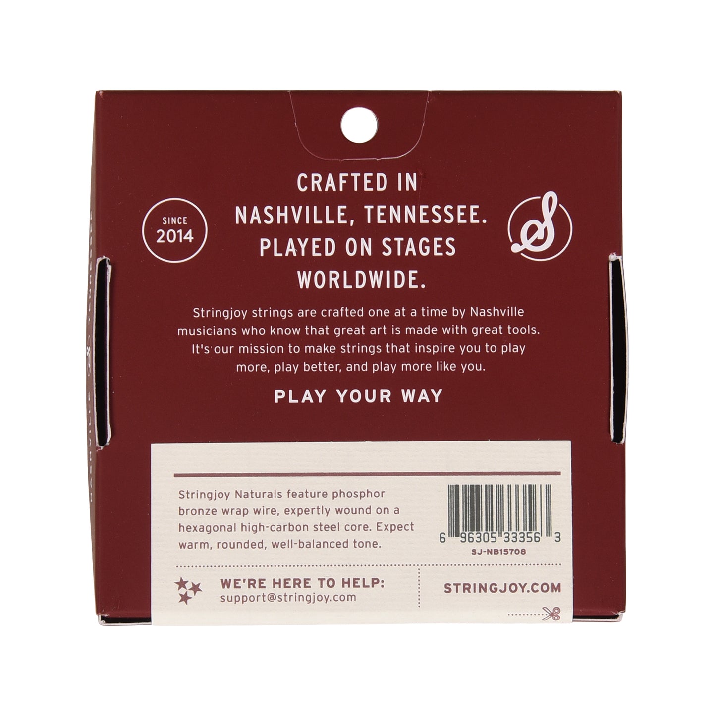 Stringjoy Naturals Baritone Gauge 15-70 8-String Phosphor Bronze Acoustic Guitar Strings Accessories / Strings / Guitar Strings