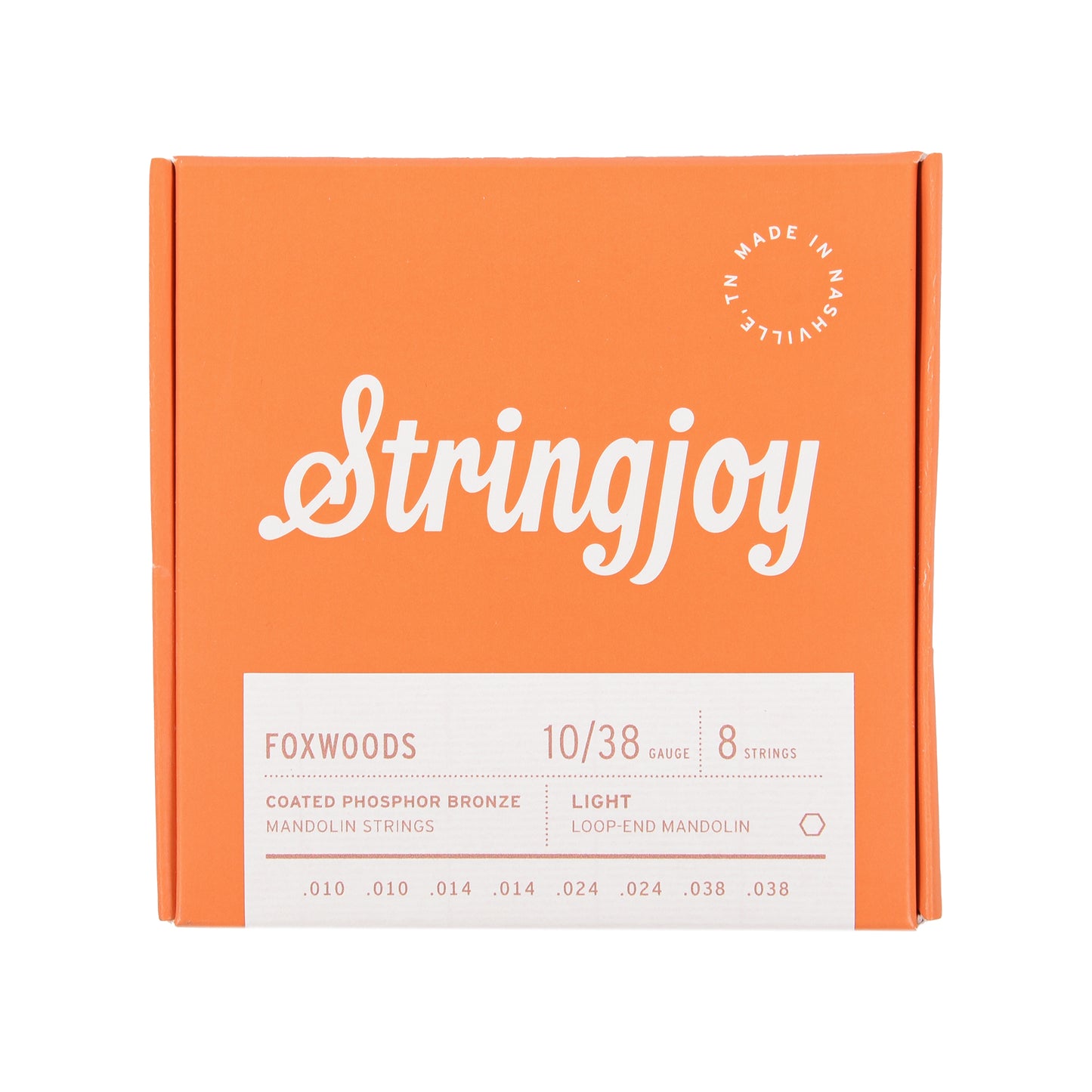 Stringjoy Foxwoods Light Gauge 10-38 Coated Phosphor Bronze Mandolin Strings Accessories / Strings / Other Strings