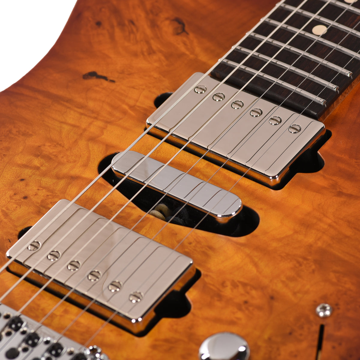 Suhr Custom Modern Set Neck Suhr Burst w/CME-Selected Burl Maple Top Electric Guitars