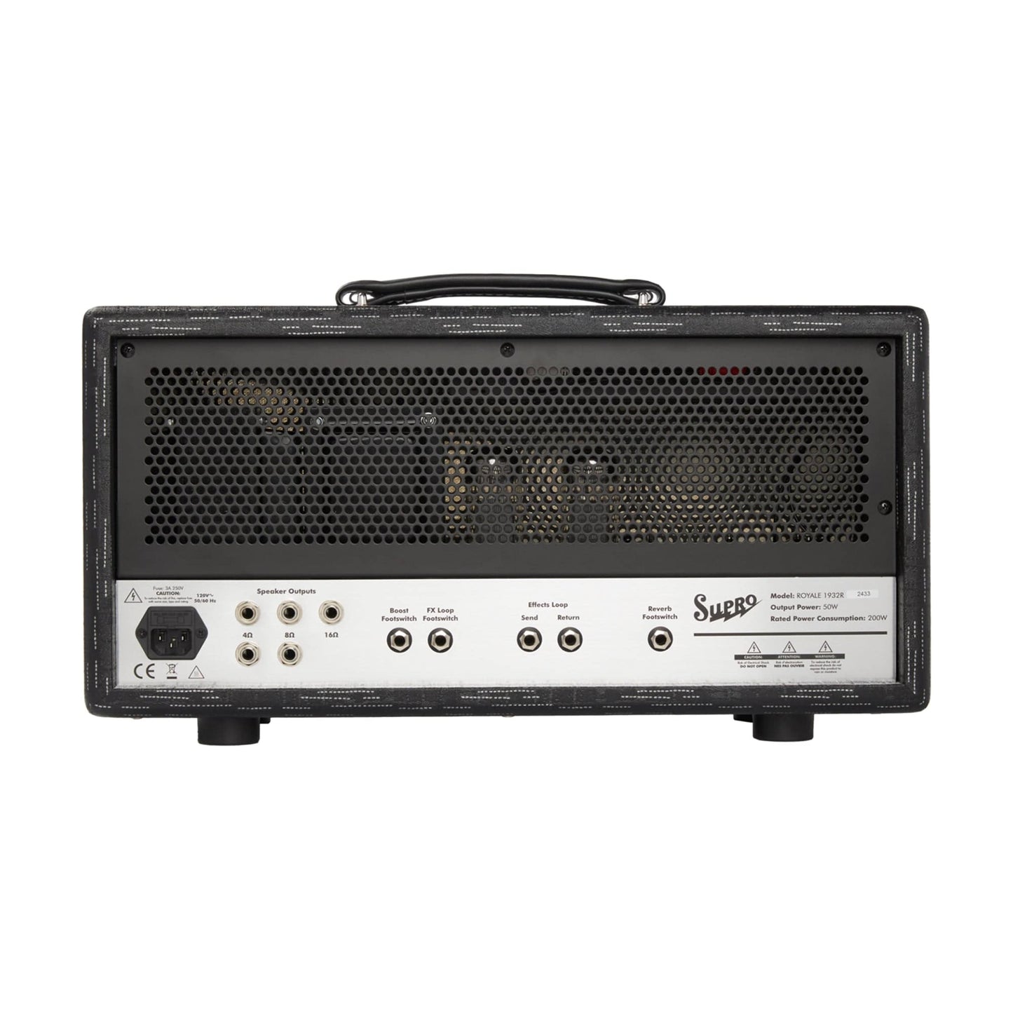 Supro Royale 50W Guitar Amp Head Black Scandia Amps / Guitar Heads