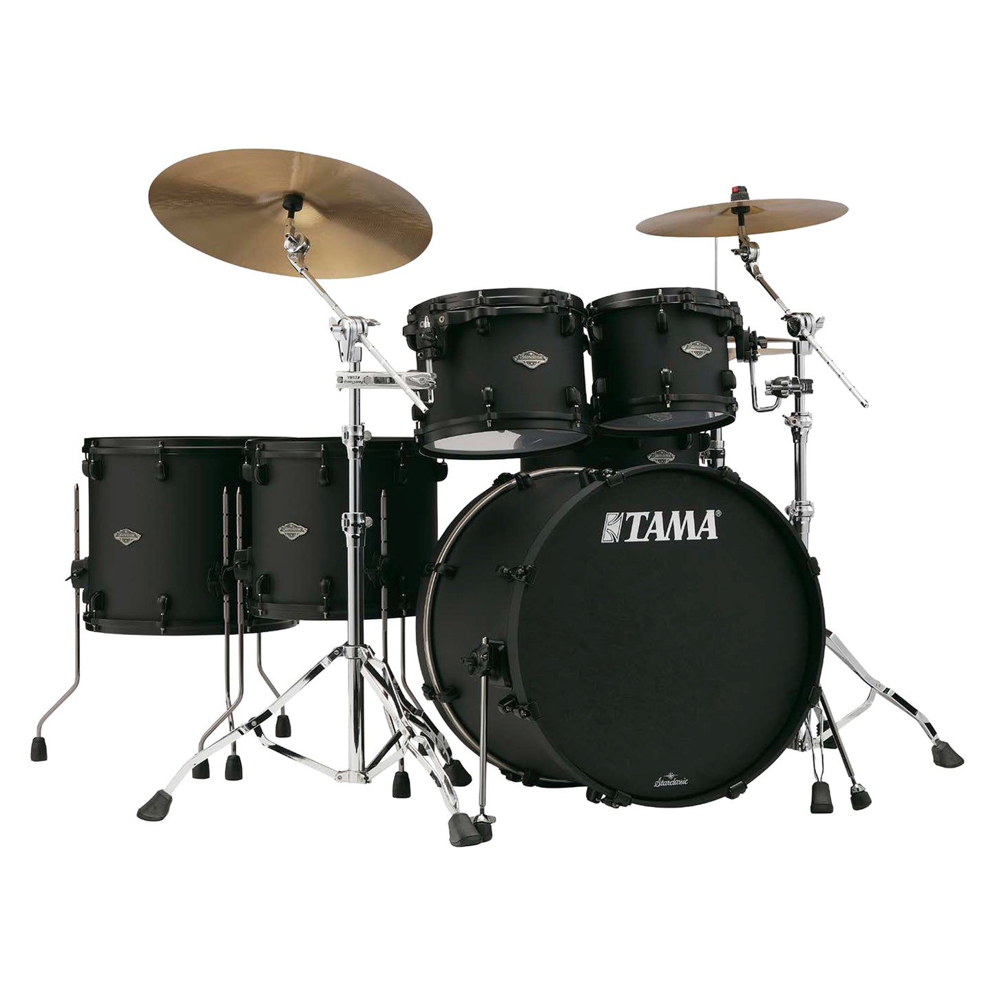 Tama Starclassic Performer 10/12/14/16/22 5pc. Maple/Birch Drum Kit Limited Edition Blacked Out Black Drum Kits