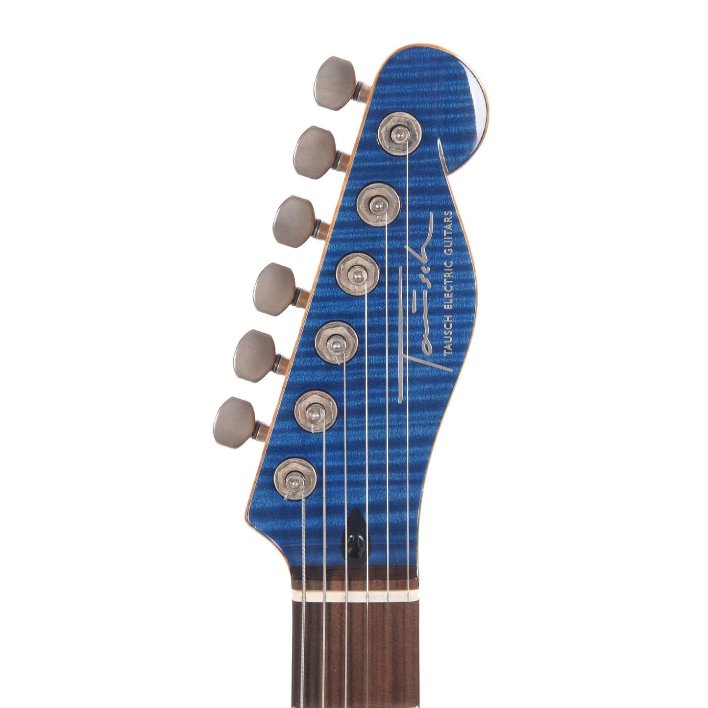 Tausch 665 RAW Deluxe HSH Quilted Maple Aged Azul Blue w/Flame Maple Neck Electric Guitars / Solid Body