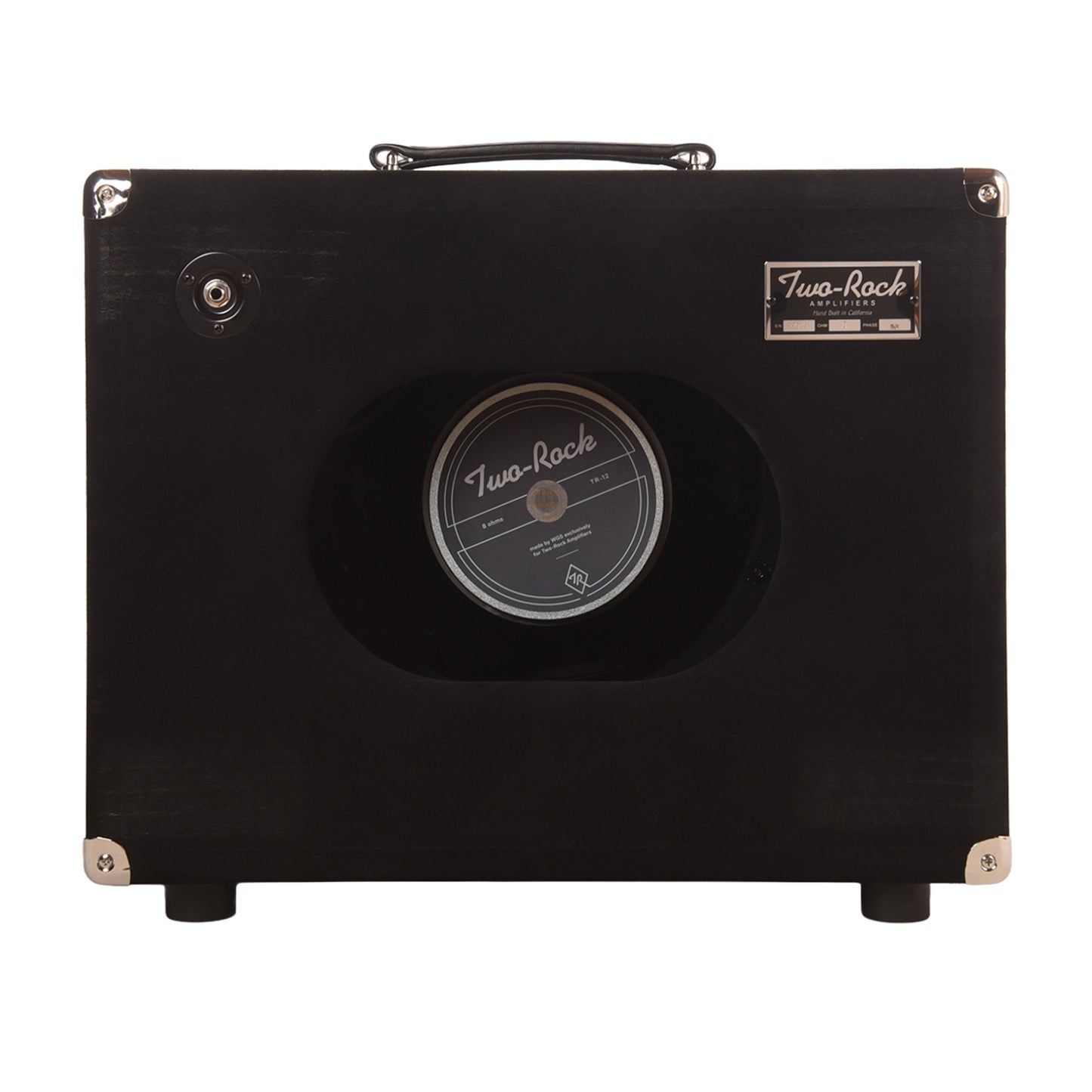 Two Rock 1x12 Small Ported Guitar Amp Cabinet Black Suede w/ Grey Pinstripe Cloth Amplifiers