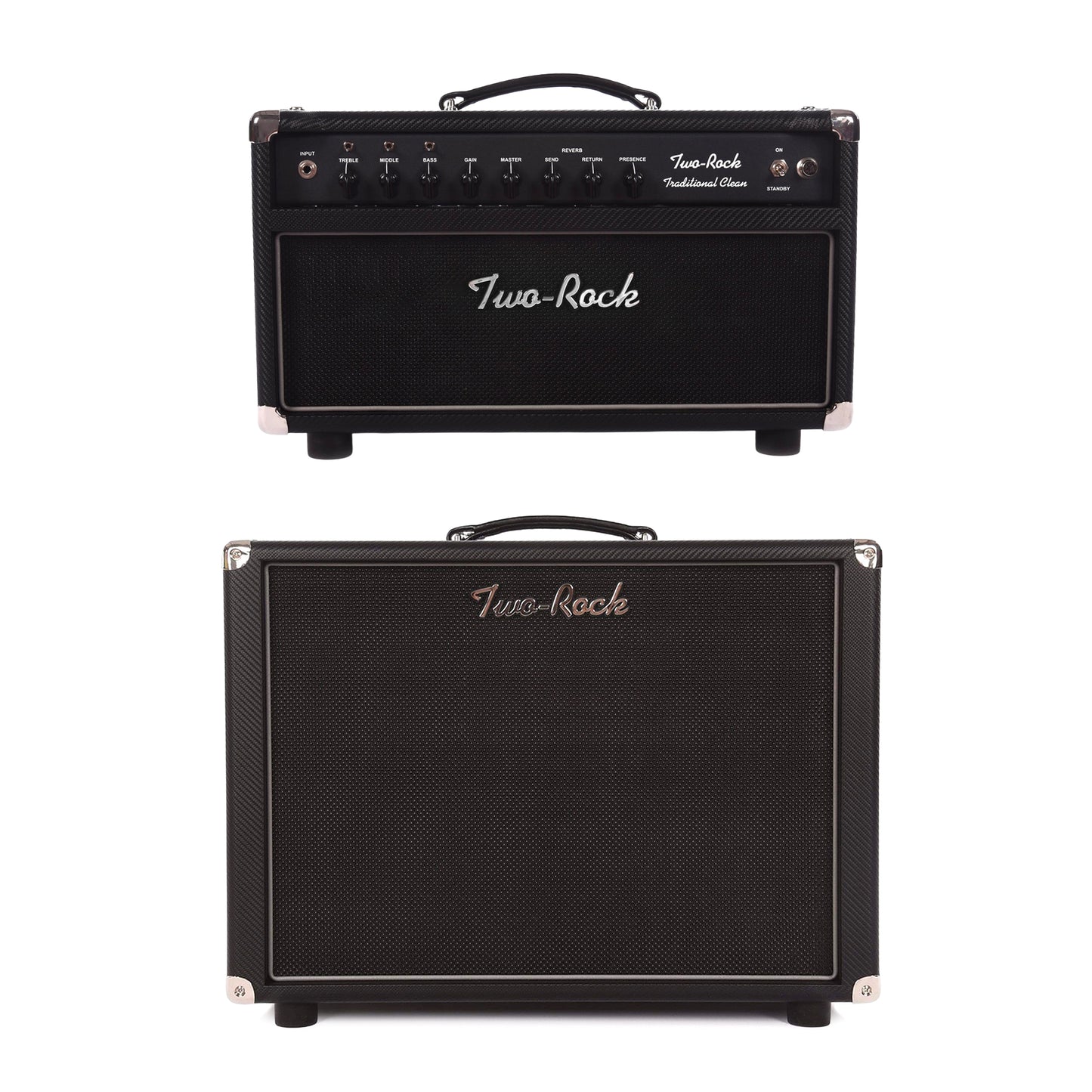 Two Rock Traditional Clean Head and 1x12 Oval Open Cabinet Carbon Fiber Tolex Bundle Amplifiers