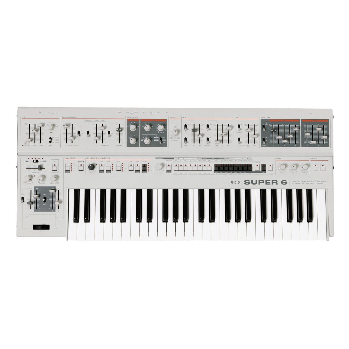 UDO Super 6 Polyphonic Analog Synthesizer Limited Edition White Keyboards and Synths / Synths / Analog Synths
