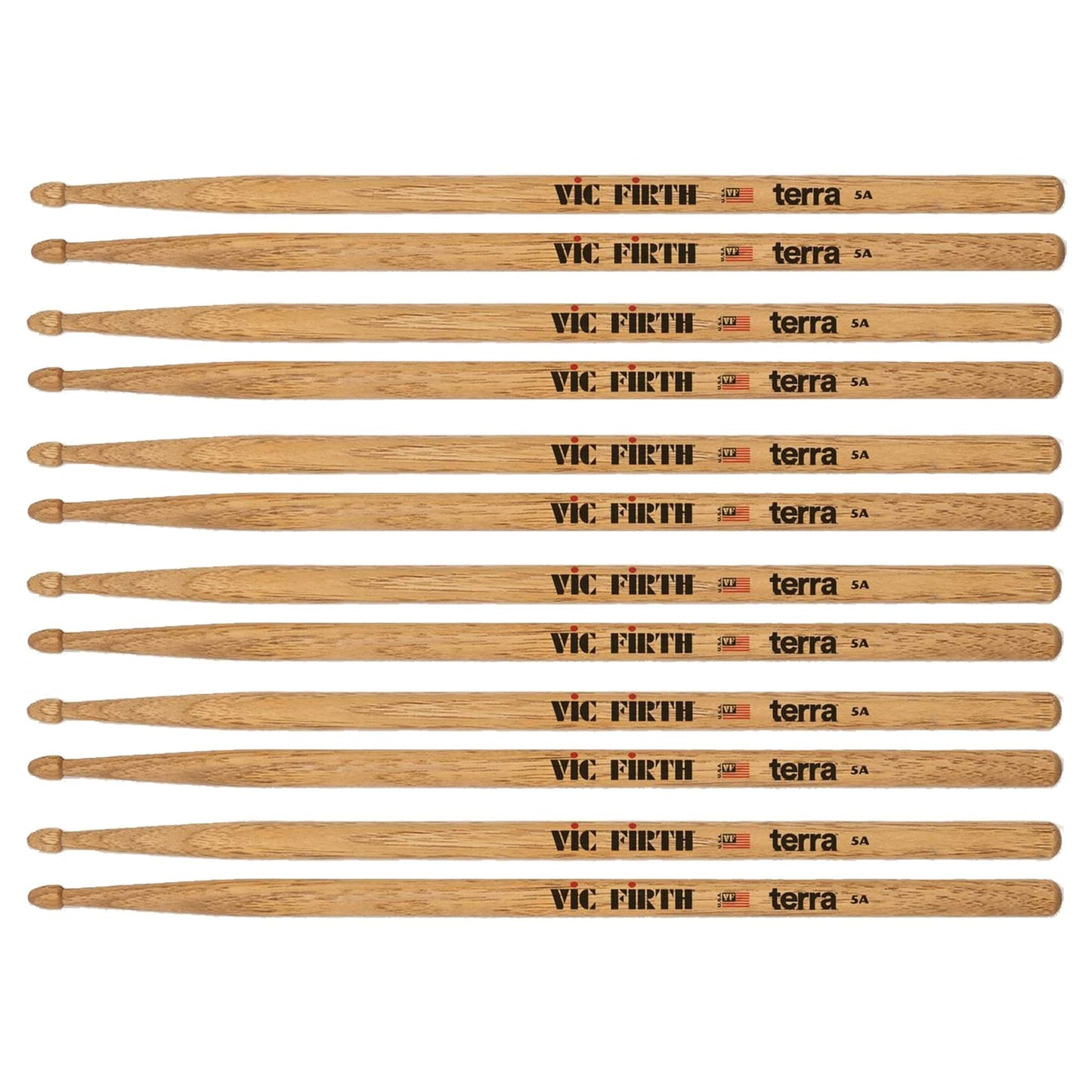Vic Firth American Classic 5AT Terra Wood Tip Drum Sticks 6-Pack Bundle Drums and Percussion / Parts and Accessories / Drum Sticks and Mallets