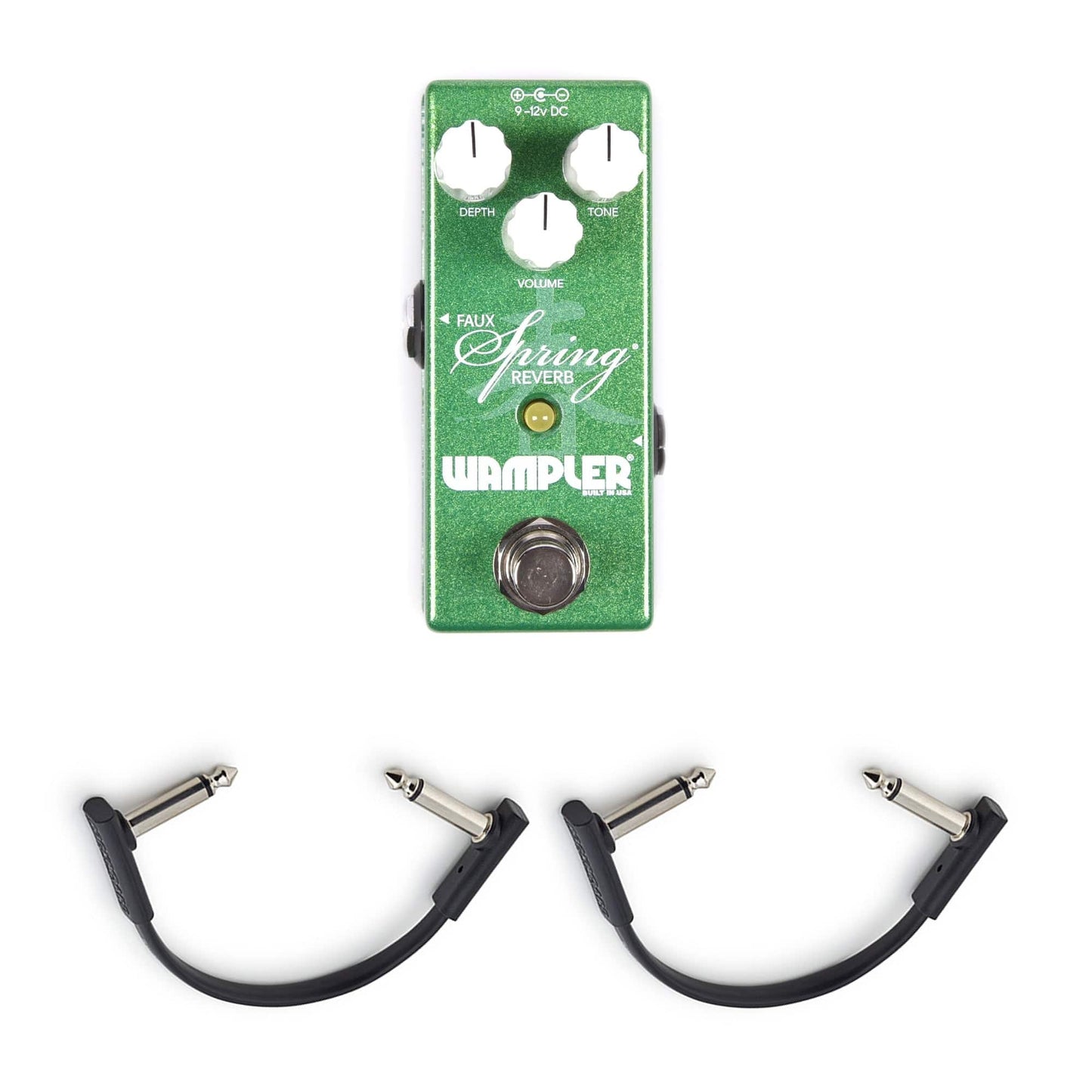 Wampler Mini Faux Spring Reverb Pedal w/(2) Rockboard Flat Patch Cables Bundle Effects and Pedals / Reverb