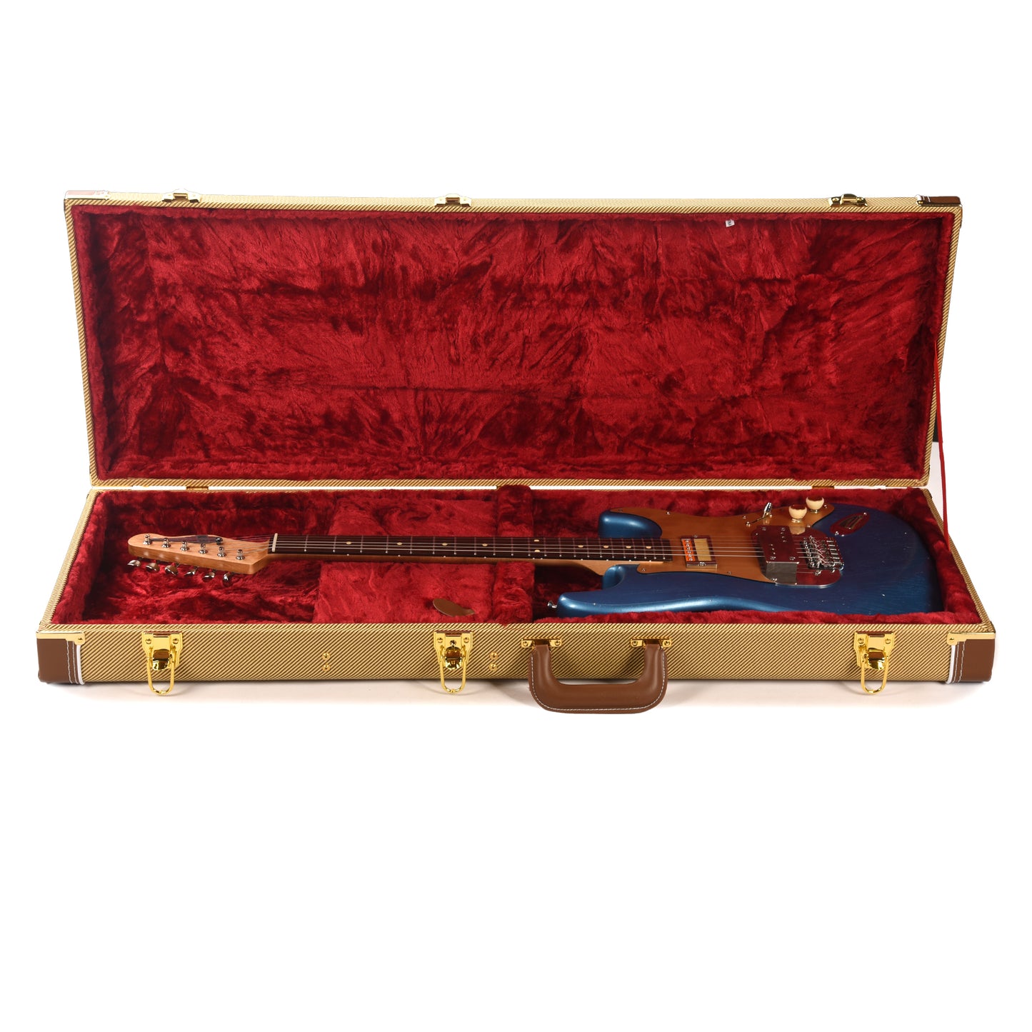 Waterslide S-Style Coodercaster Lake Placid Blue w/ Mojo Lap Steel & Gold Foil Pickups Electric Guitars / Solid Body