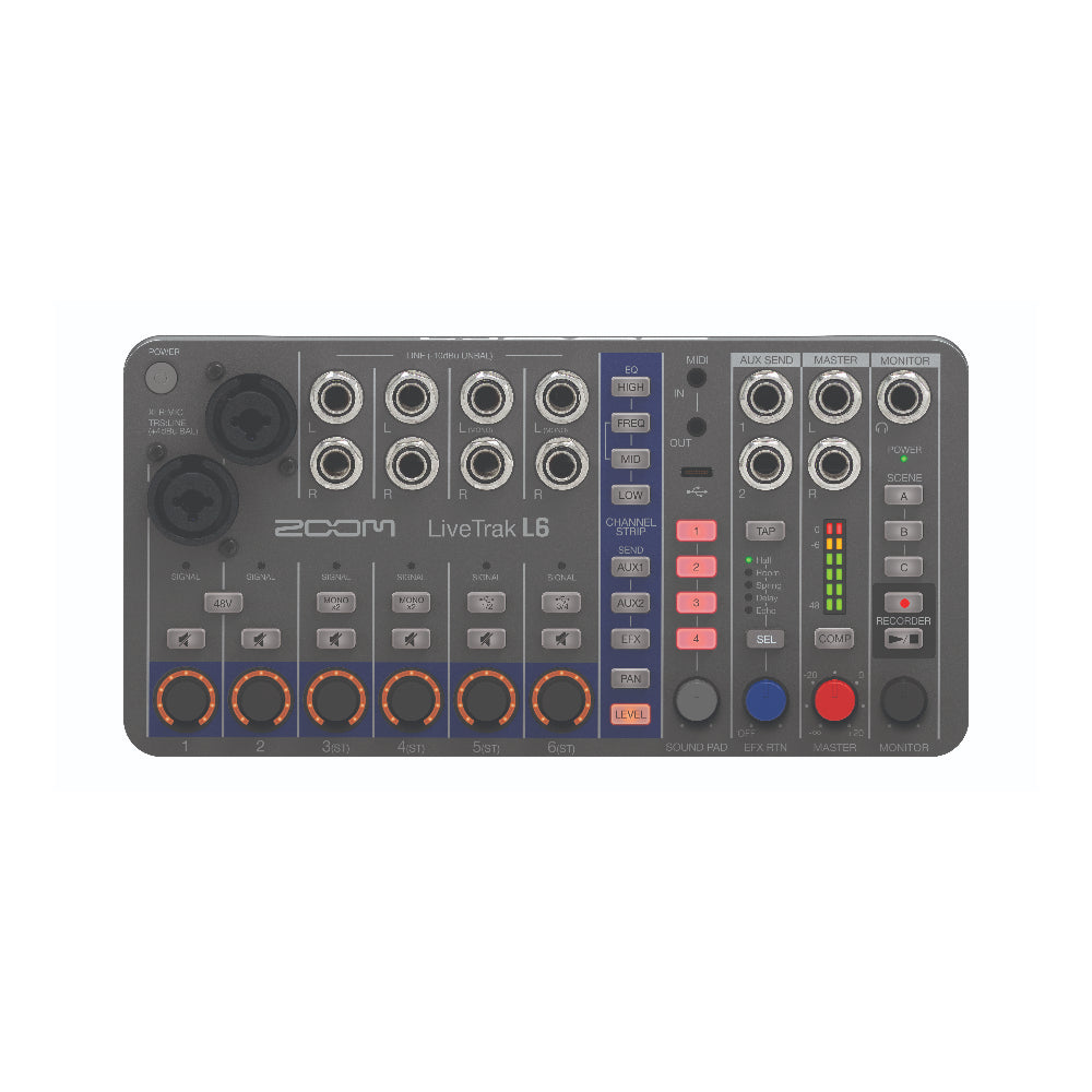 Zoom LiveTrak L6 Digital Mixer/Recorder Pro Audio / Mixers