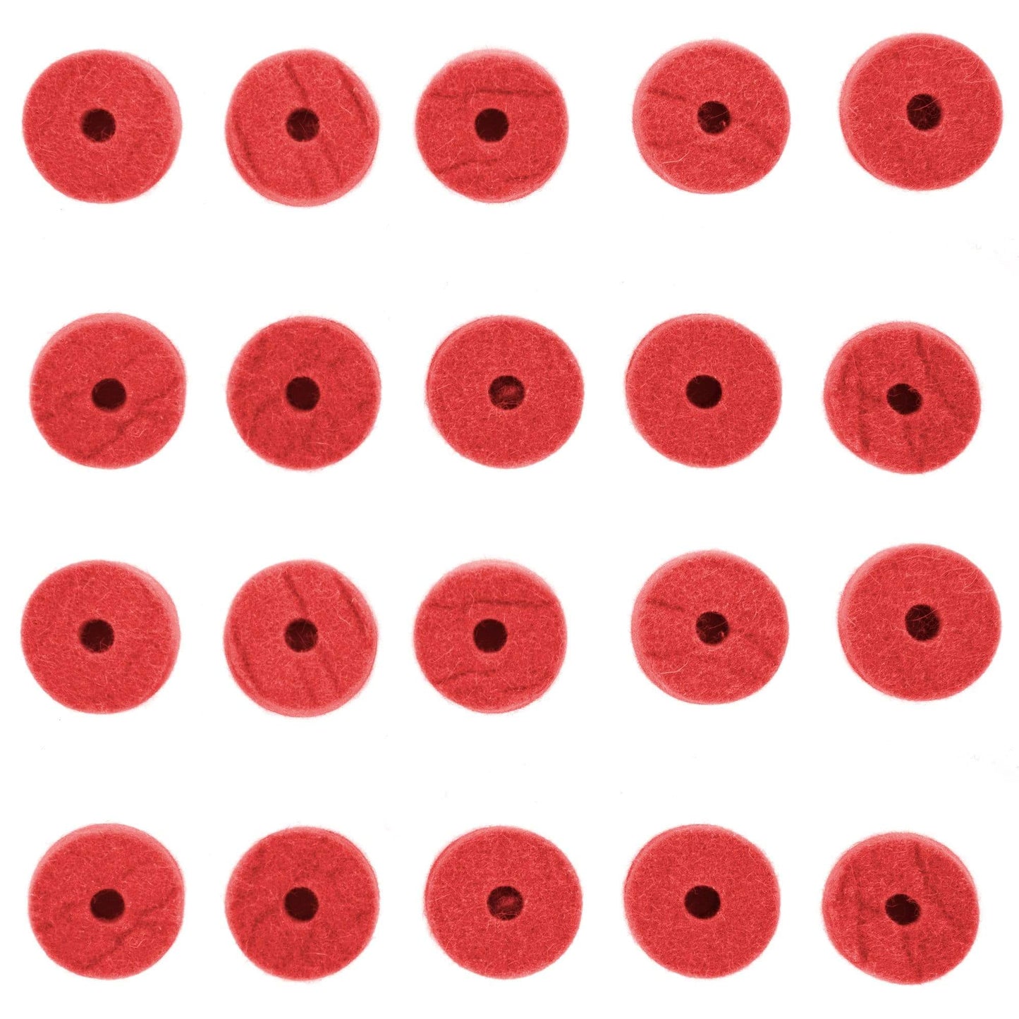 Ahead Wool Cymbal Felts Red (20 Pack Bundle) Drums and Percussion / Parts and Accessories / Drum Parts