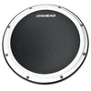 Ahead 14" White/Black S-Hoop Marching Pad with Snare Sound (Black Carbon Fiber) Drums and Percussion / Practice Pads