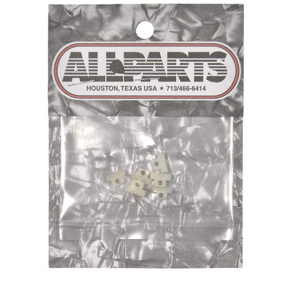 Allparts Old-Style Bridge Saddles - White Parts / Acoustic Pickups