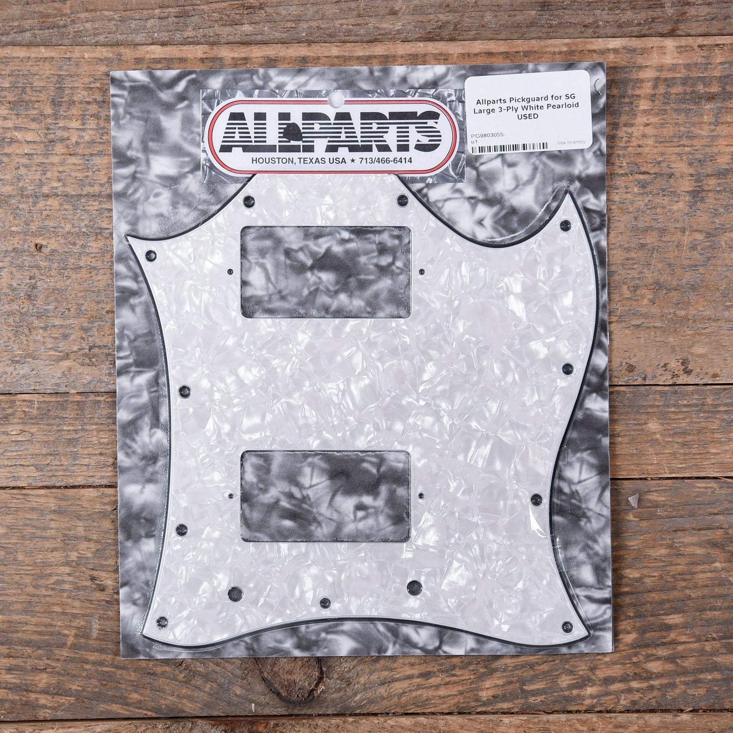 Allparts Pickguard for Gibson SG Large White Pearloid Parts / Pickguards