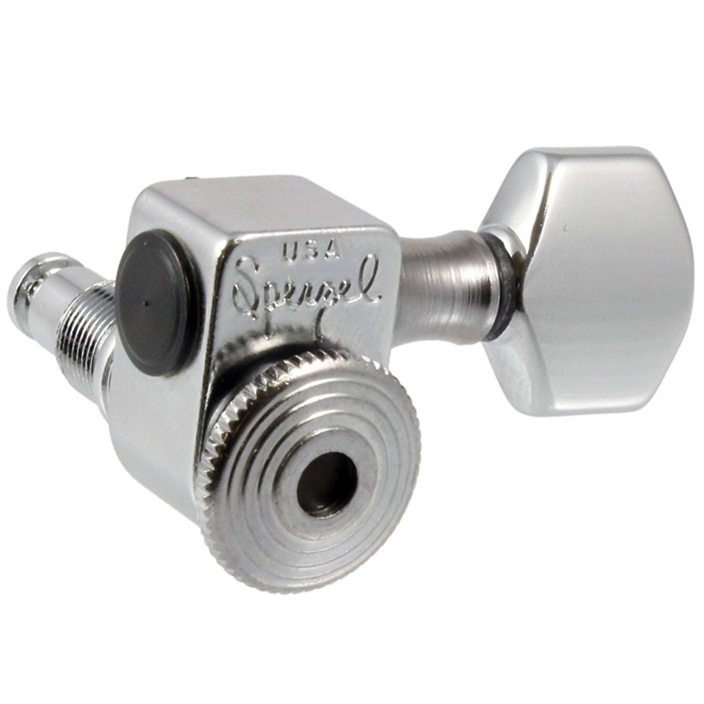 Allparts Sperzel 6-in-line Chrome Locking Tuners Parts / Tuning Heads