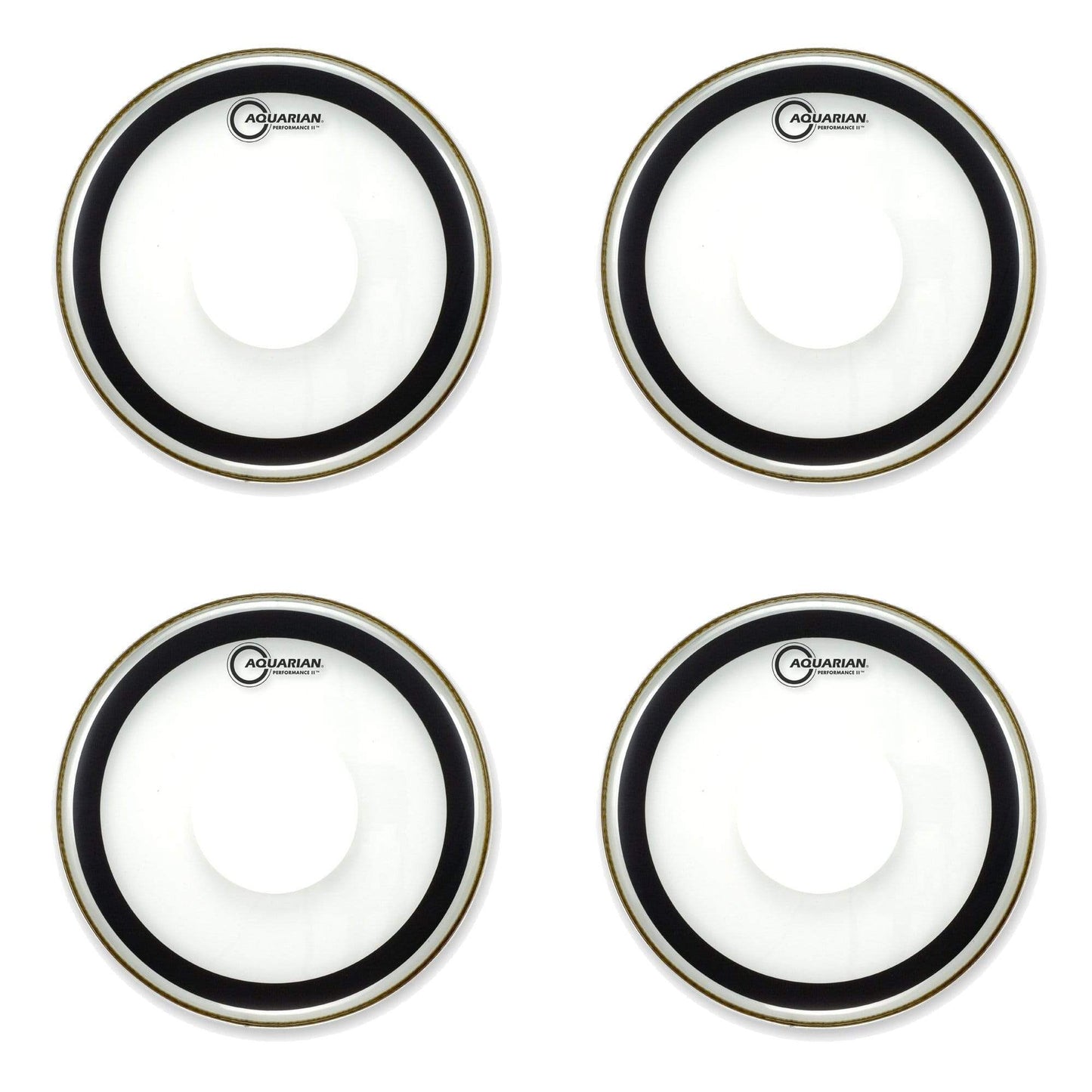 Aquarian 10" Performance II Clear w/ Dot (4 Pack Bundle) Drums and Percussion / Parts and Accessories / Heads