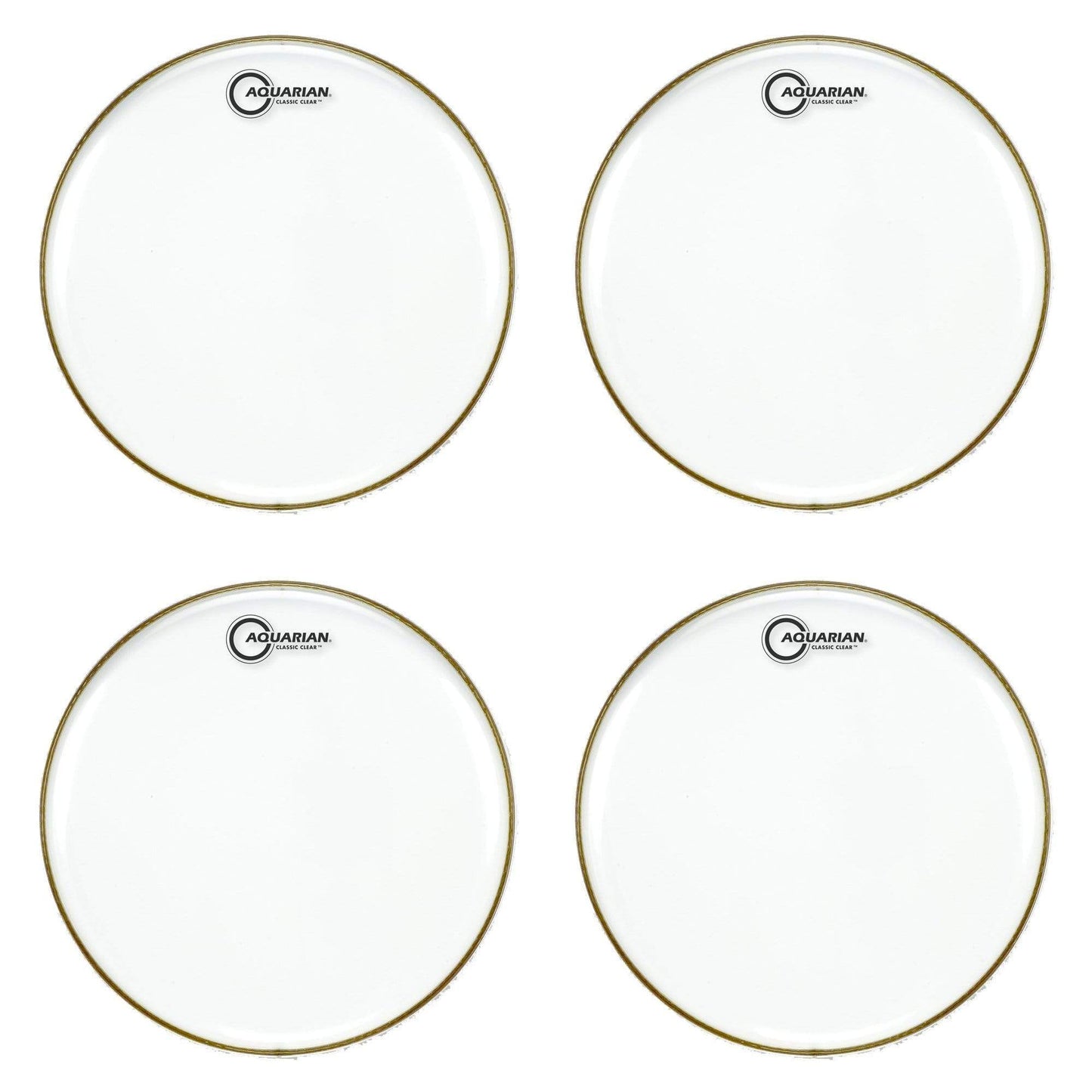Aquarian 12" Classic Clear Drumhead (4 Pack Bundle) Drums and Percussion / Parts and Accessories / Heads