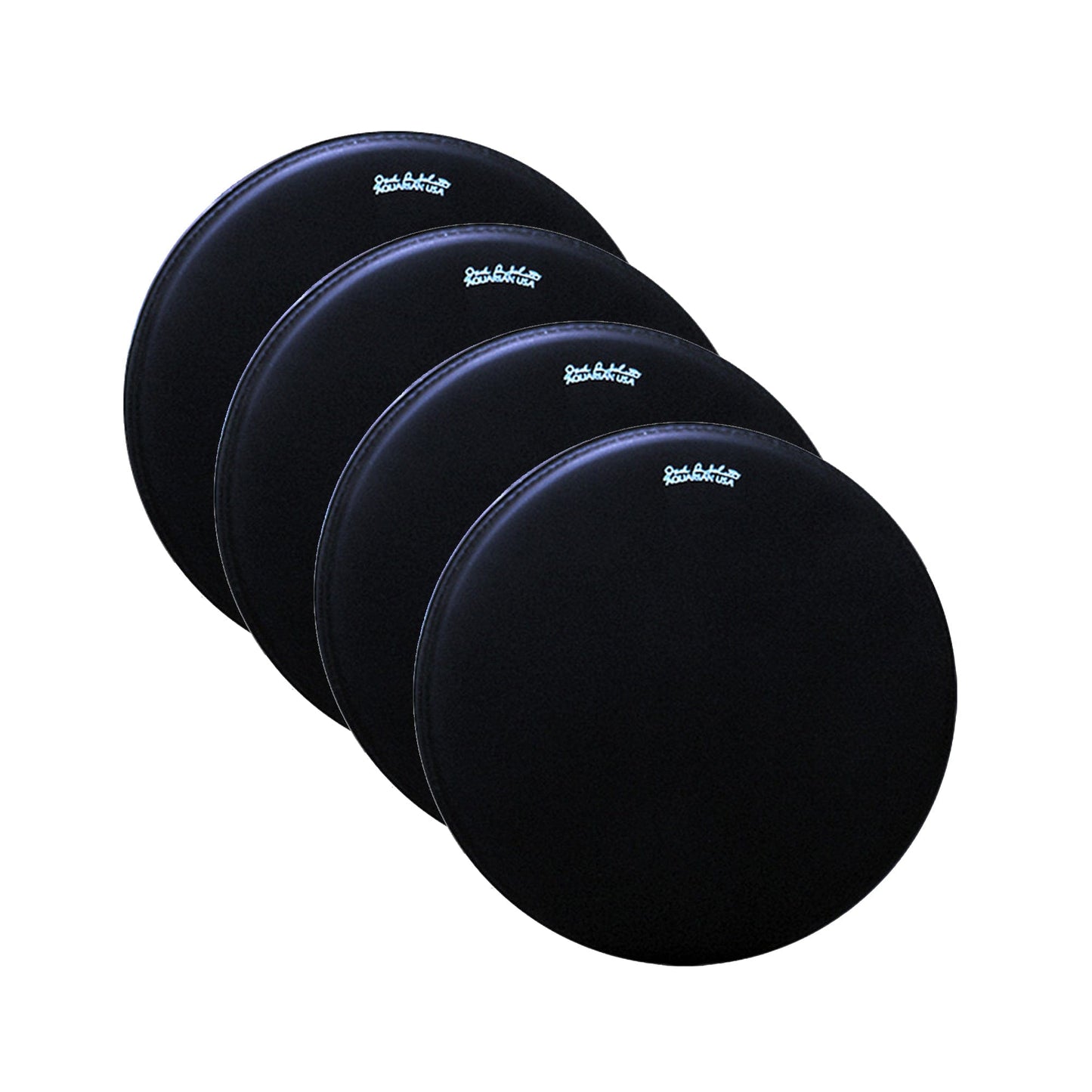 Aquarian 12" Jack DeJohnette Black Drumhead (4 Pack Bundle) Drums and Percussion / Parts and Accessories / Heads