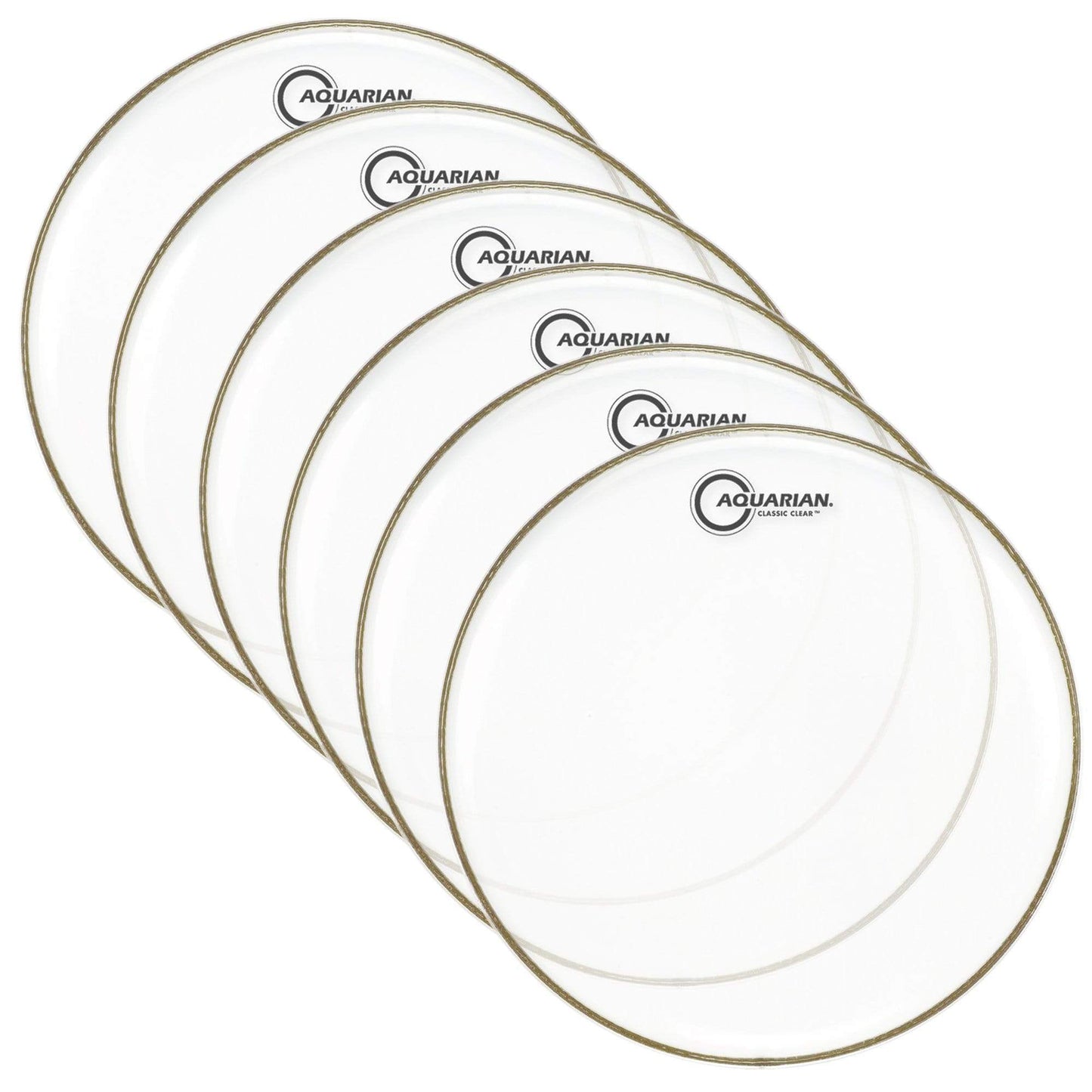 Aquarian 14" Classic Clear Snare Side Drumhead (6 Pack Bundle) Drums and Percussion / Parts and Accessories / Heads