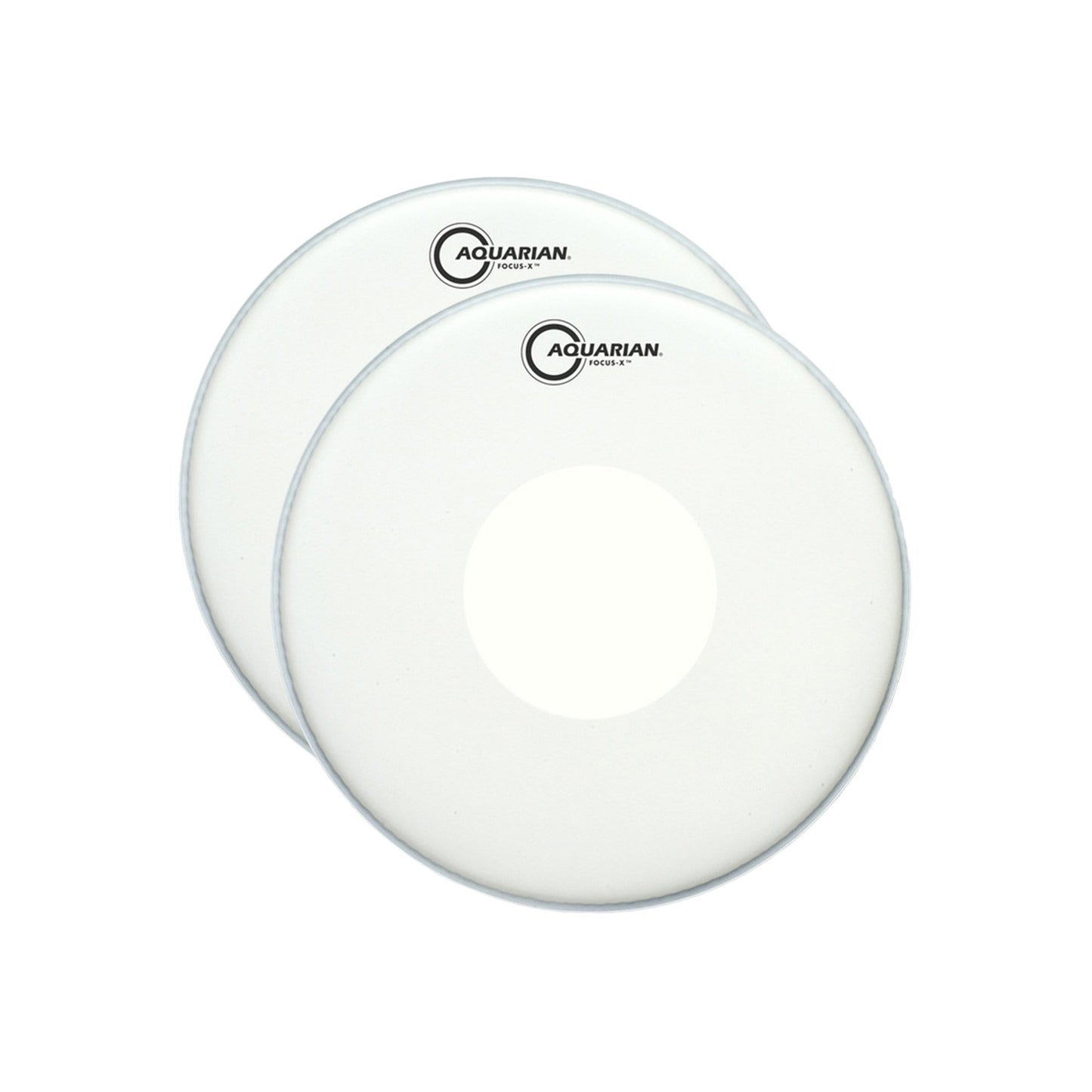 Aquarian 14" Focus X Coated w/Reverse Power Dot (2 Pack Bundle) Drums and Percussion / Parts and Accessories / Heads