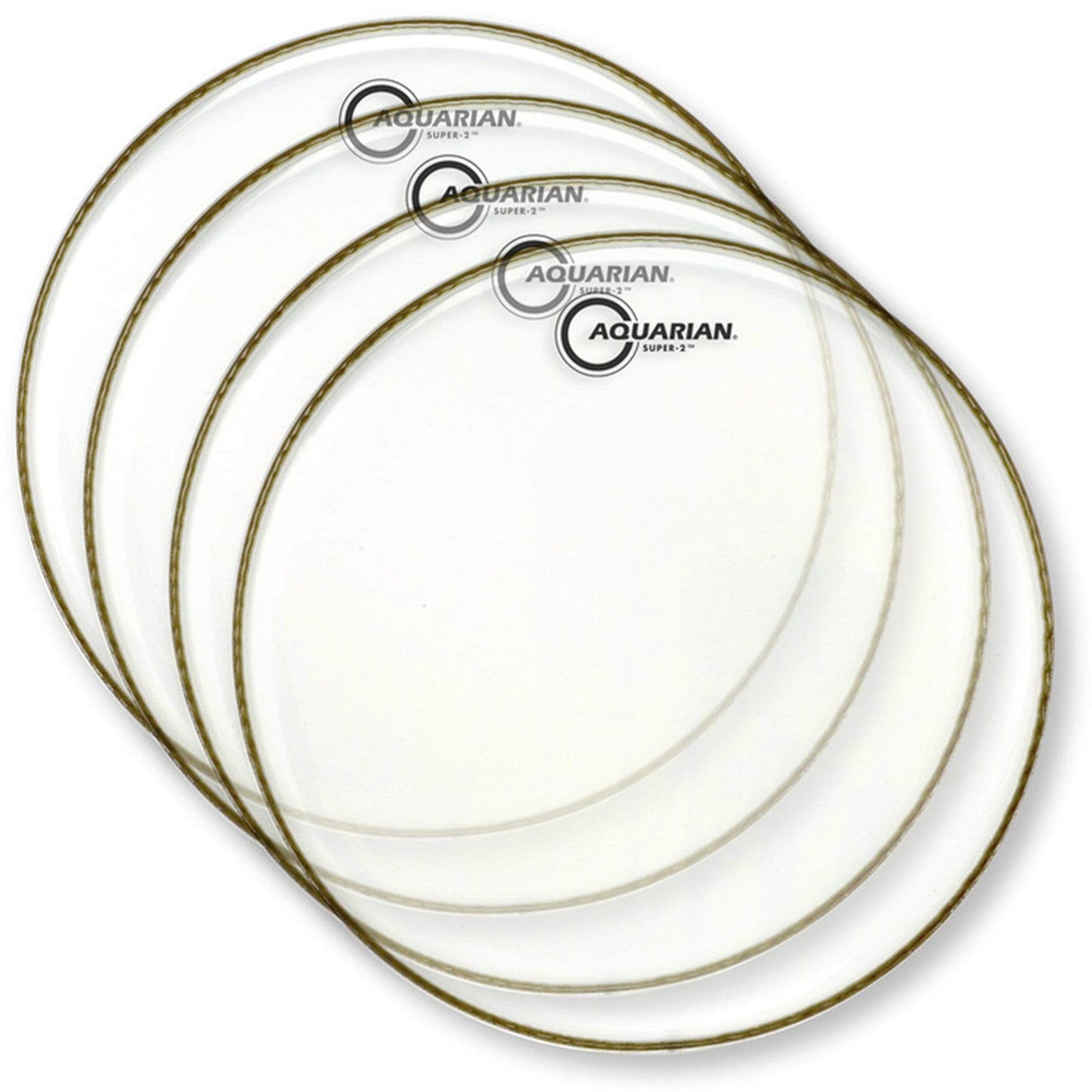 Aquarian 18" Super 2 Clear Batter Head (4 Pack Bundle) Drums and Percussion / Parts and Accessories / Heads