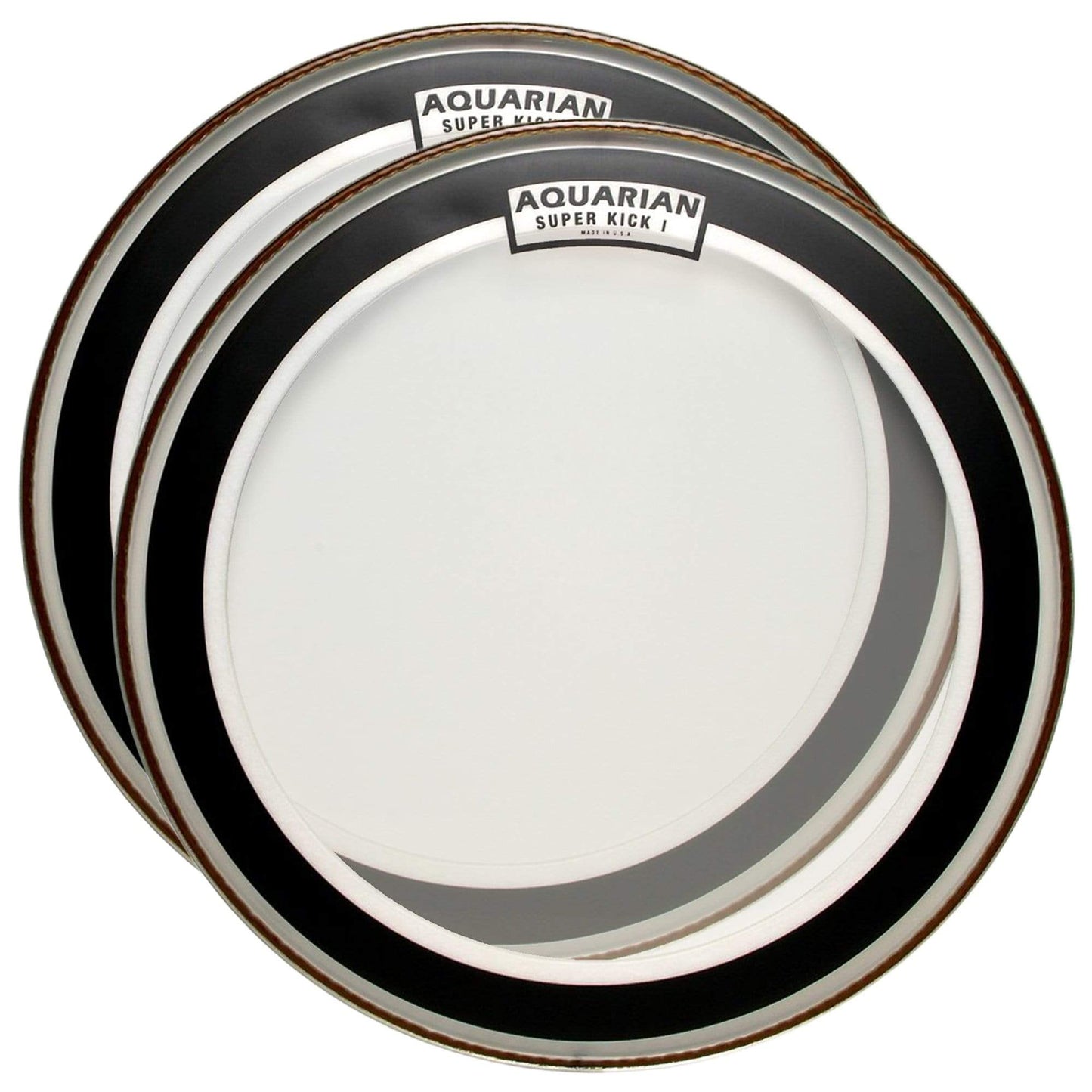 Aquarian 24" Super Kick I Clear Single Ply Bass Drumhead (2 Pack Bundle) Drums and Percussion / Parts and Accessories / Heads
