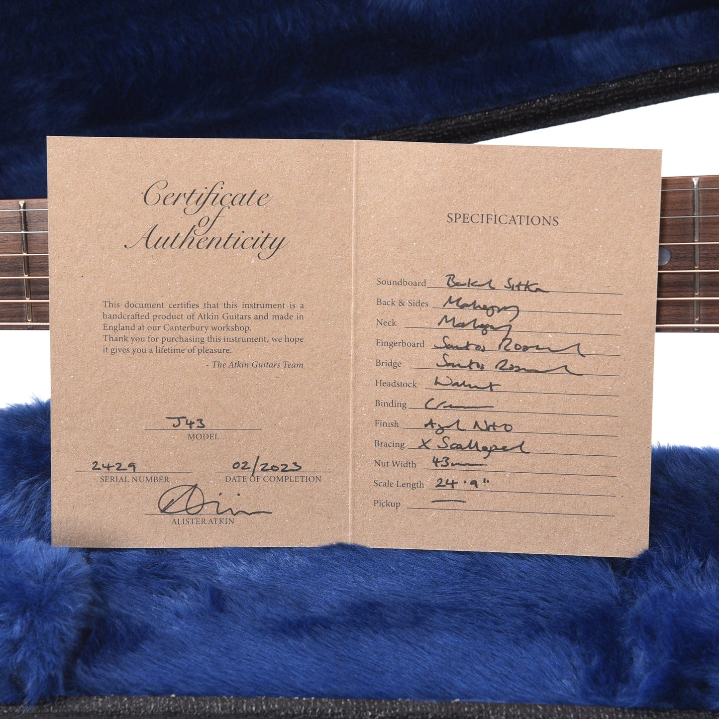 Atkin The Forty Three Aged Baked Sitka/Mahogany Sunburst Acoustic Guitars / Dreadnought