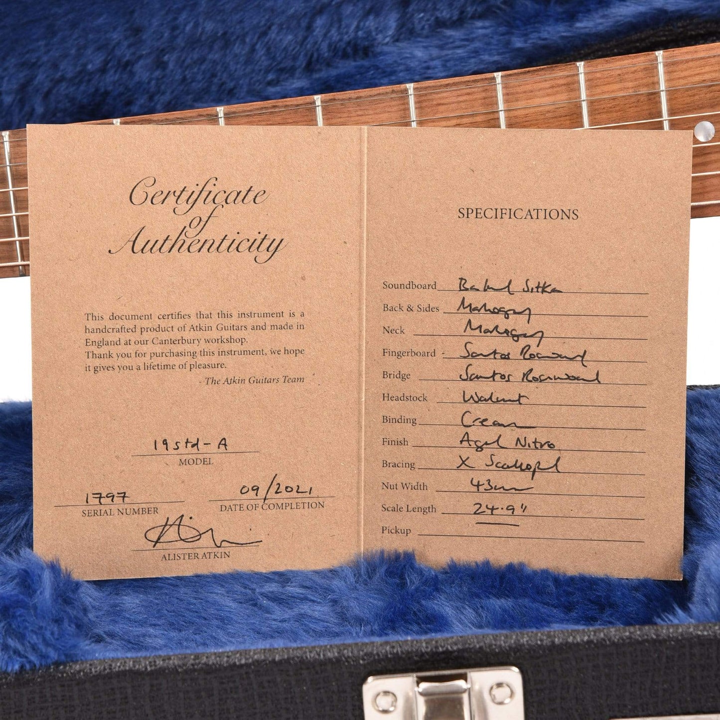 Atkin The Nineteen Aged Baked Sitka/Mahogany Sunburst Acoustic Guitars / Dreadnought