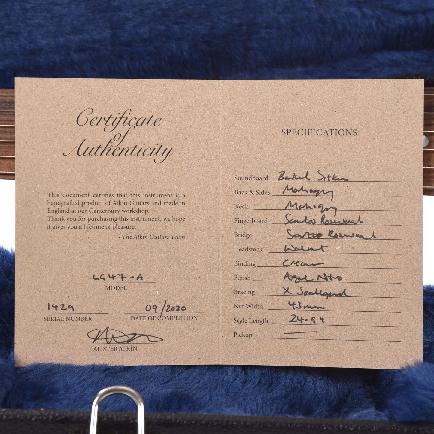 Atkin The Forty Seven Baked Sitka/Mahogany Aged Sunburst Acoustic Guitars / OM and Auditorium