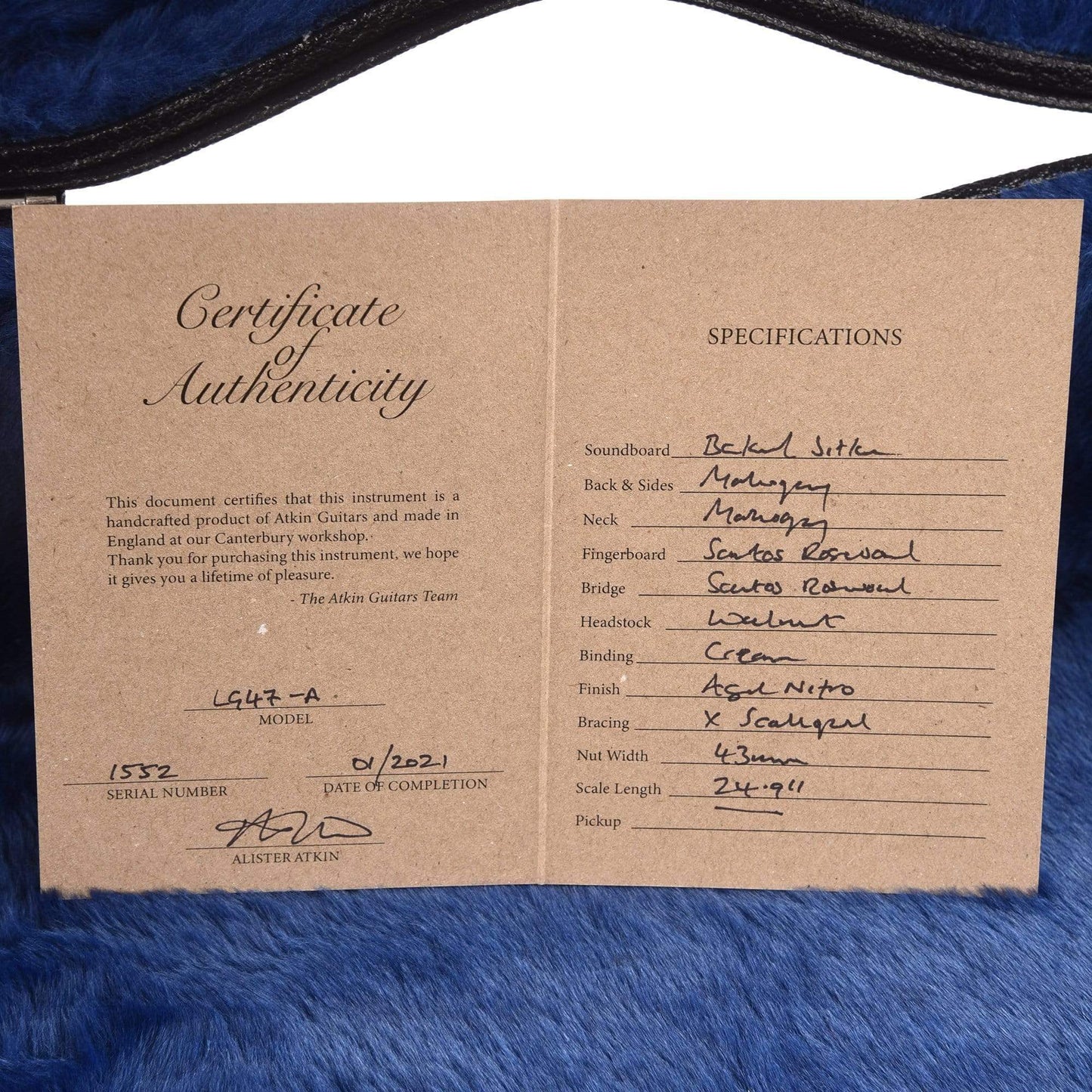 Atkin The Forty Seven Aged Baked Sitka/Mahogany Sunburst Acoustic Guitars / Parlor