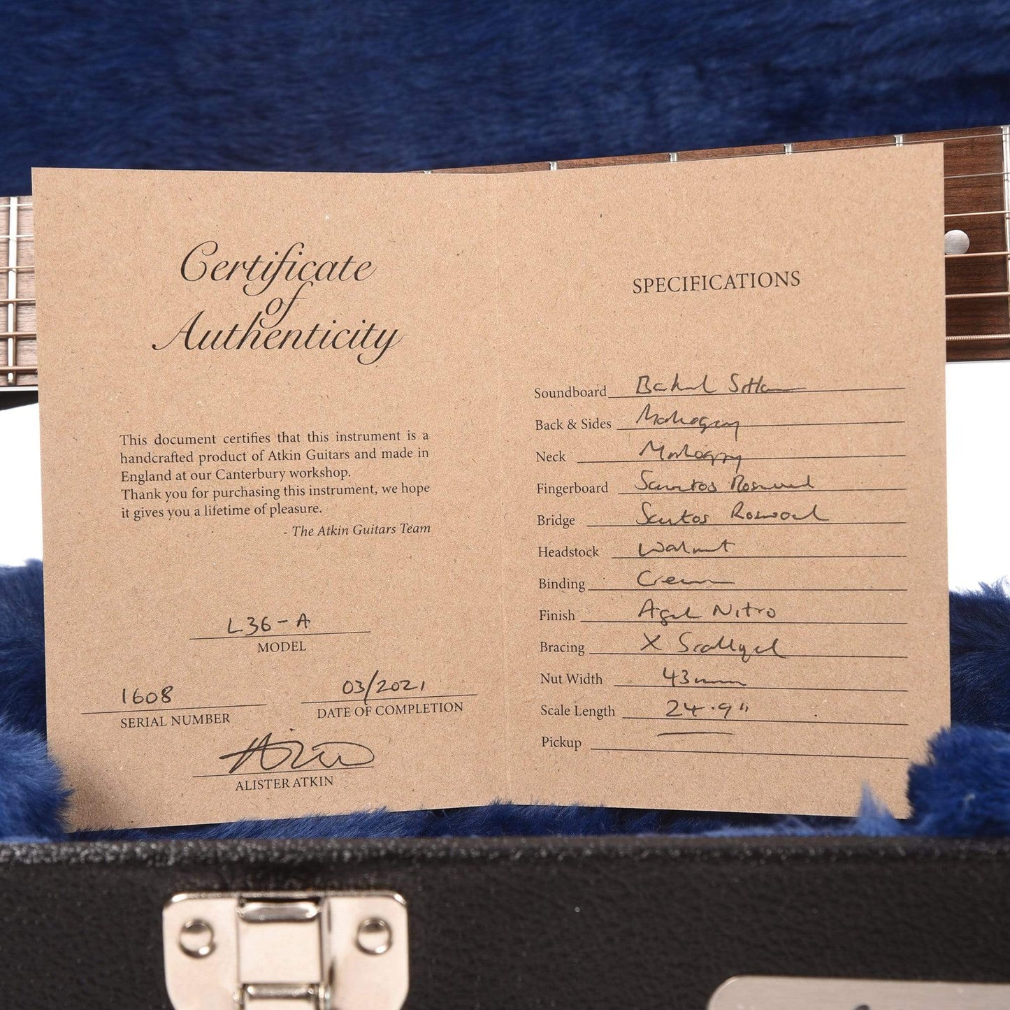 Atkin The Thirty Six Aged Baked Sitka/Mahogany Sunburst Acoustic Guitars / Parlor