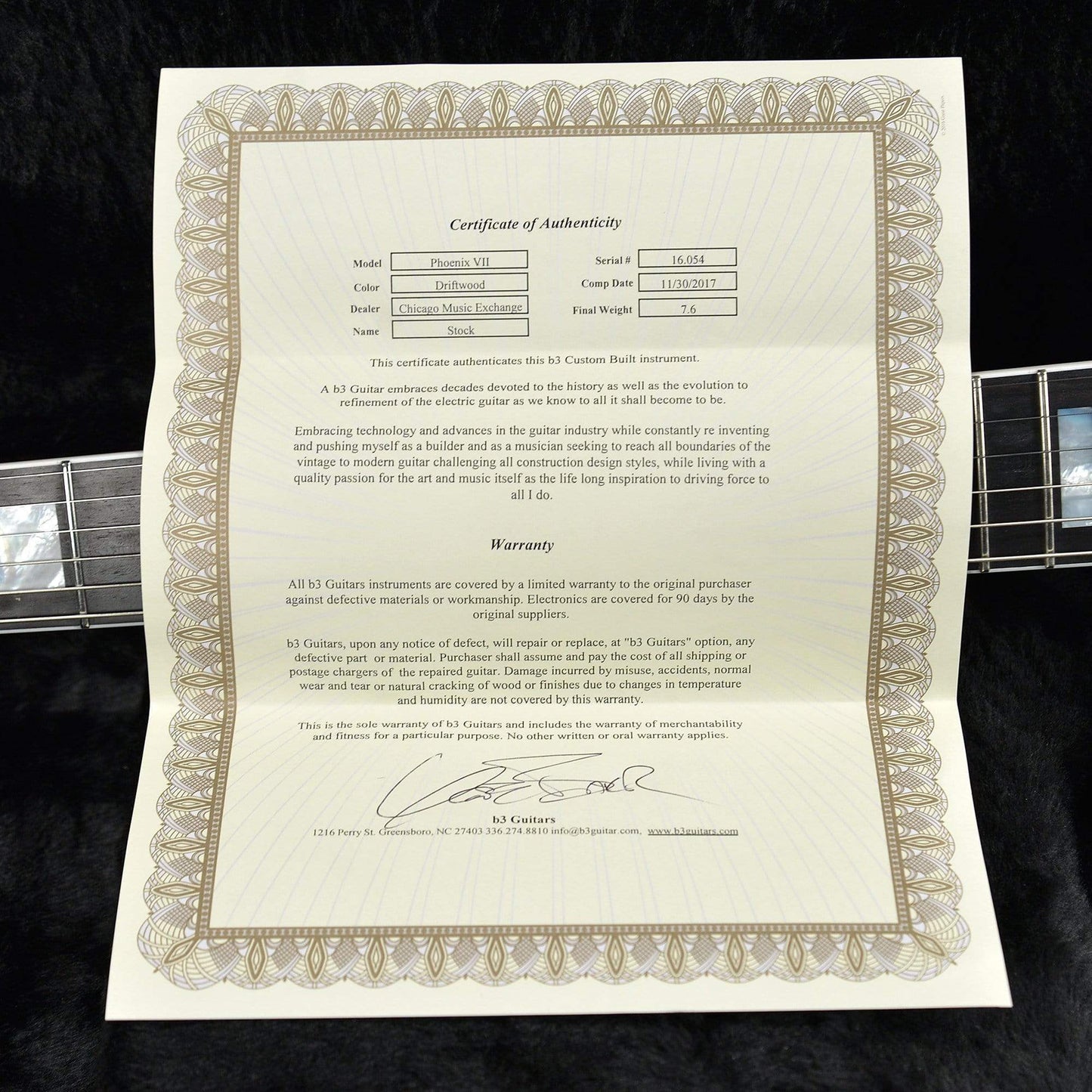 B3 Phoenix VII Korina Driftwood w/Lollar Imperials Electric Guitars / Solid Body