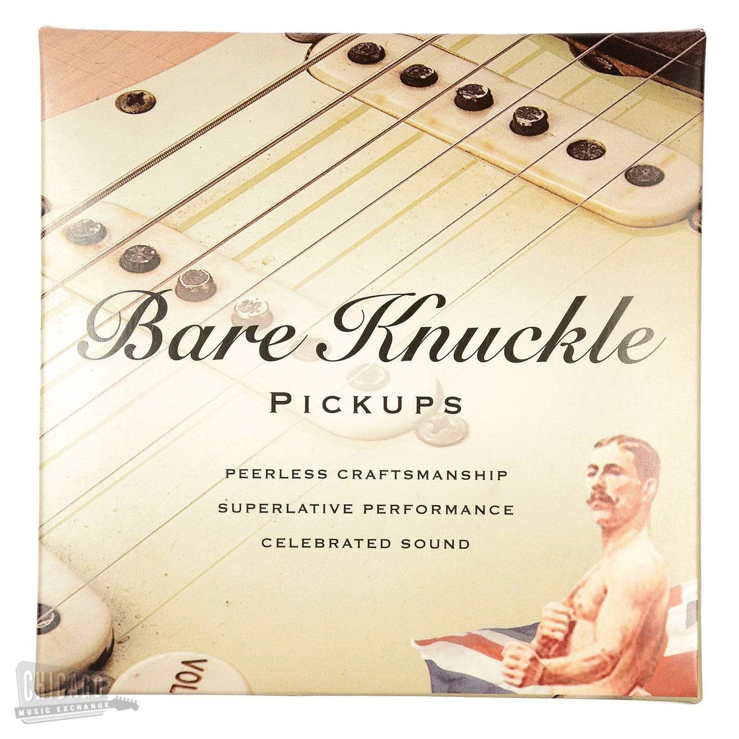 Bare Knuckle PAT Pend '63 Veneer Board Strat Single Coil Middle Pickup Flat RW/RP Parchment Parts / Guitar Pickups