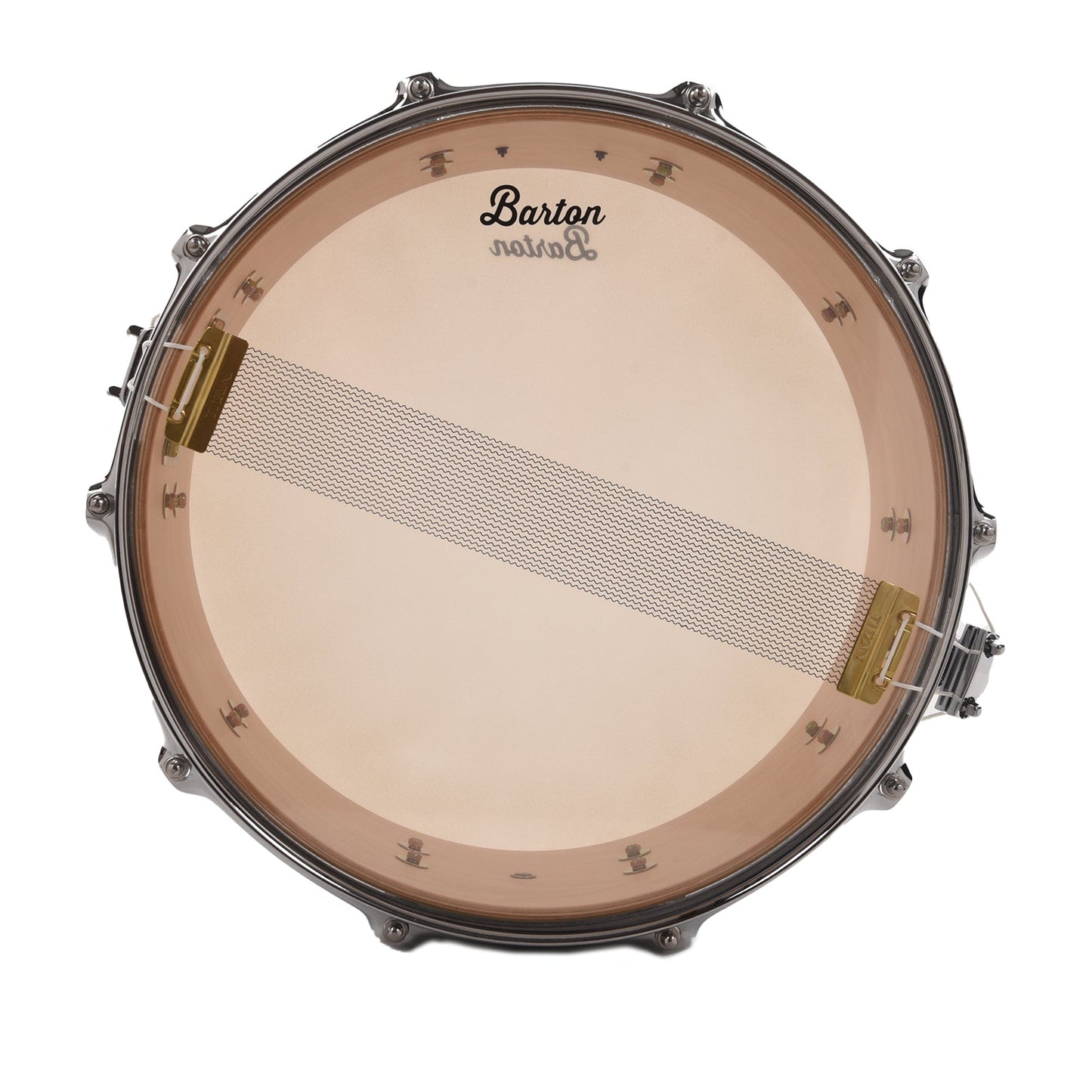 Barton Studio Custom Maple 6.5x14 Snare Drum White & Black Oyster Drums and Percussion / Acoustic Drums / Snare