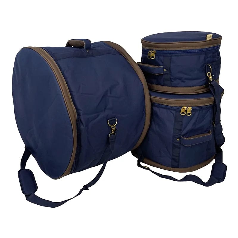 Barton Drum Co. 8x12/14x14/14x20 3pc. Drum Bag Set Blue Oxford Drums and Percussion / Parts and Accessories / Cases and Bags