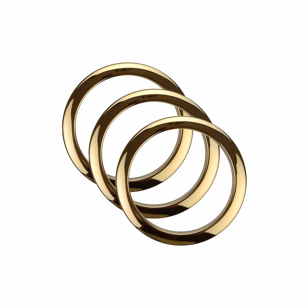 Bass Drum O's 4" Bass Drum Head Reinforcement Ring Brass (3 Pack Bundl
