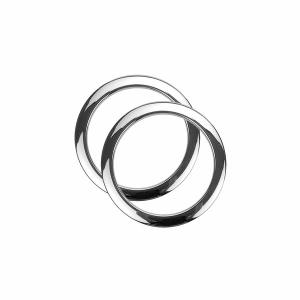 Bass Drum O's 4" Bass Drum Head Reinforcement Ring Chrome (2 Pack Bund