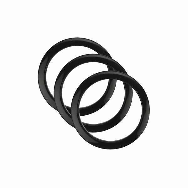 Bass Drum O's 6" Bass Drum Head Reinforcement Ring Black (3 Pack Bundl