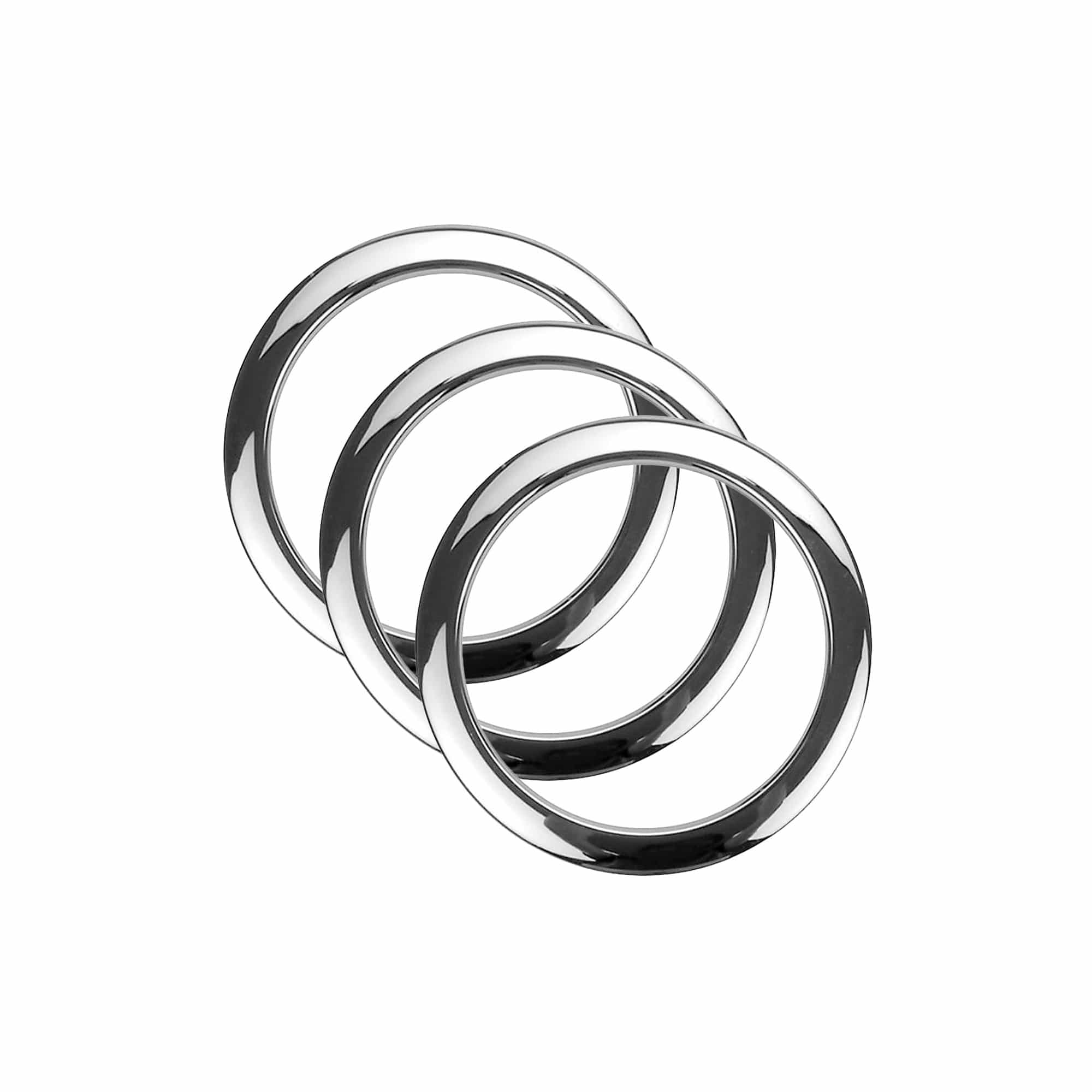Bass Drum O's 6" Bass Drum Head Reinforcement Ring Chrome (3 Pack Bund
