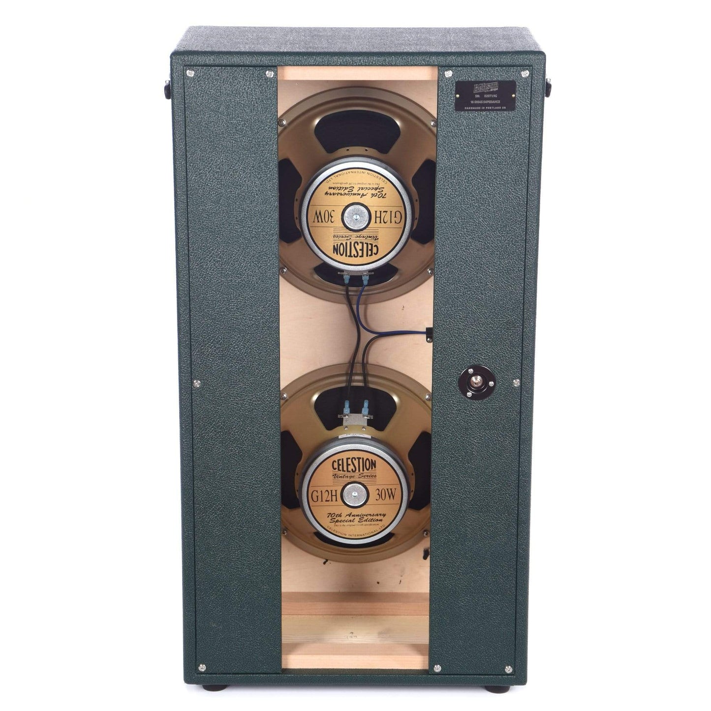 Benson Vincent 2x12 16 ohms Speaker Cabinet Green Tolex Amps / Guitar Cabinets