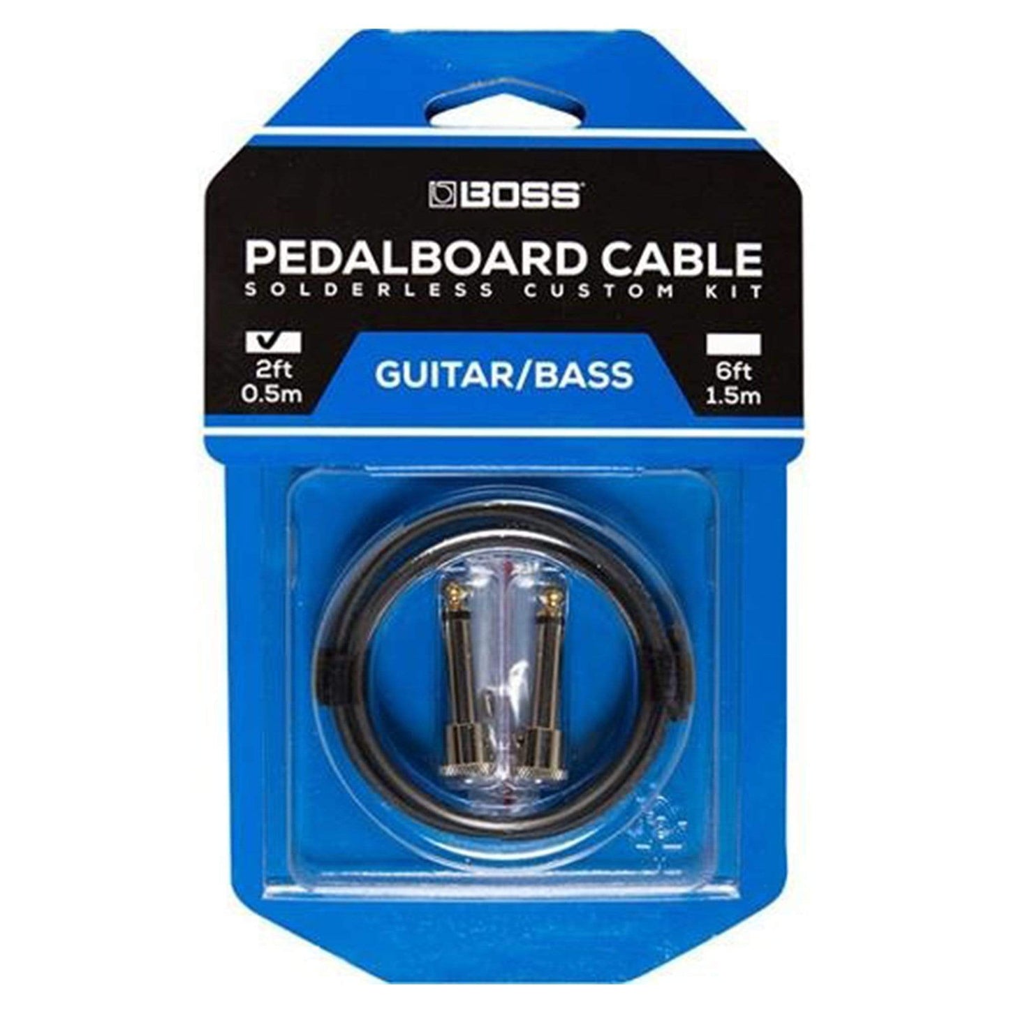 BOSS BCK-2 Solderless Pedalboard Cable Kit - 2 Connectors, 2 Feet Accessories / Cables