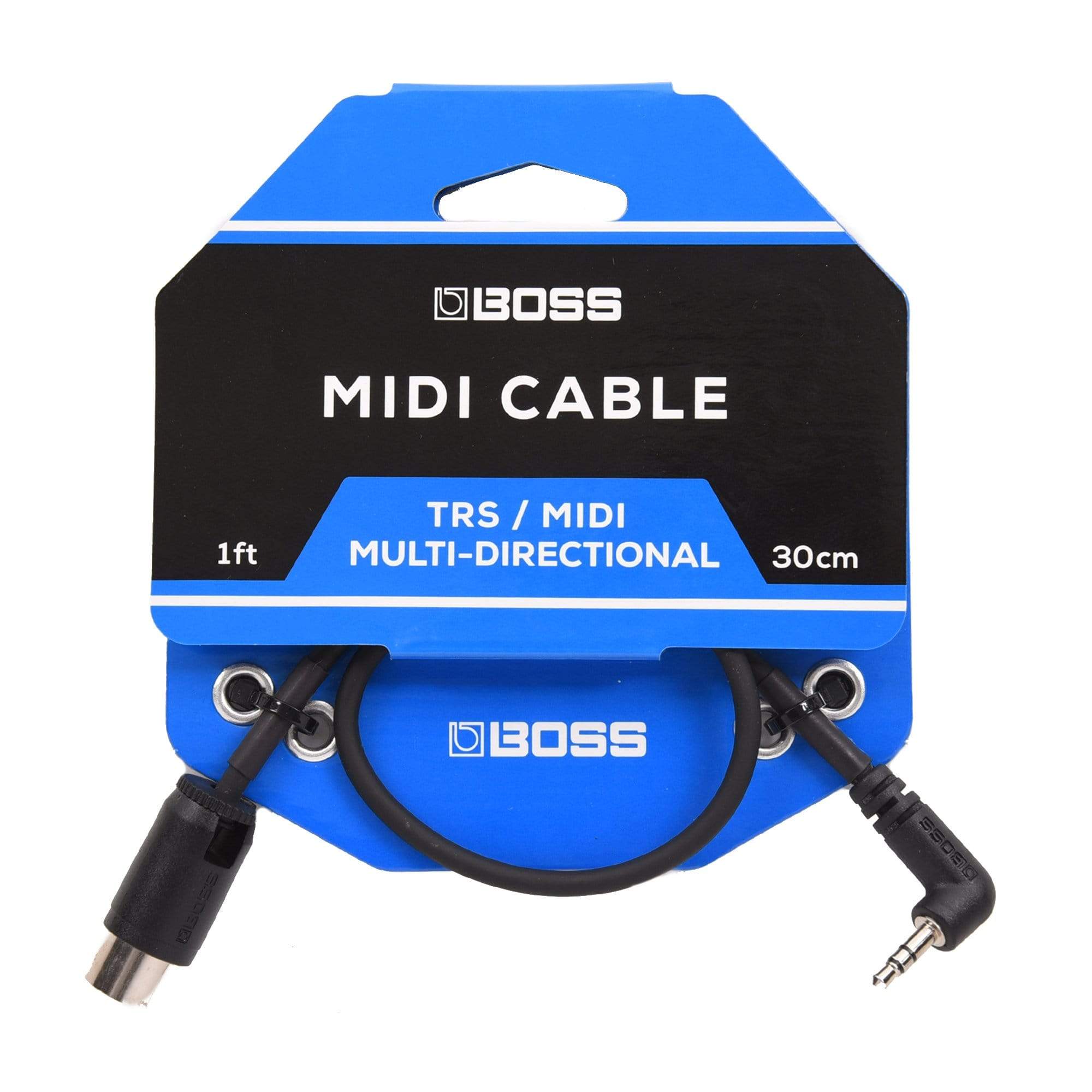 BOSS BMIDI-1-35 Câble MIDI 30 Cm - MiniJack TRS Vers DIN 5 Broches Pour Pédales