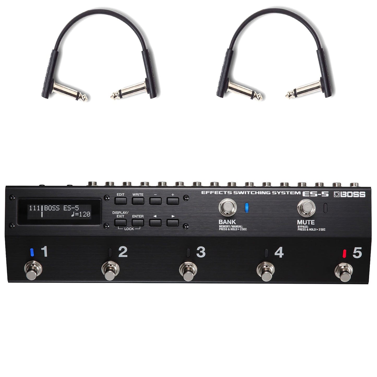 Boss ES-5 Effects Switching System w/RockBoard Flat Patch Cables Bundle Effects and Pedals / Controllers, Volume and Expression