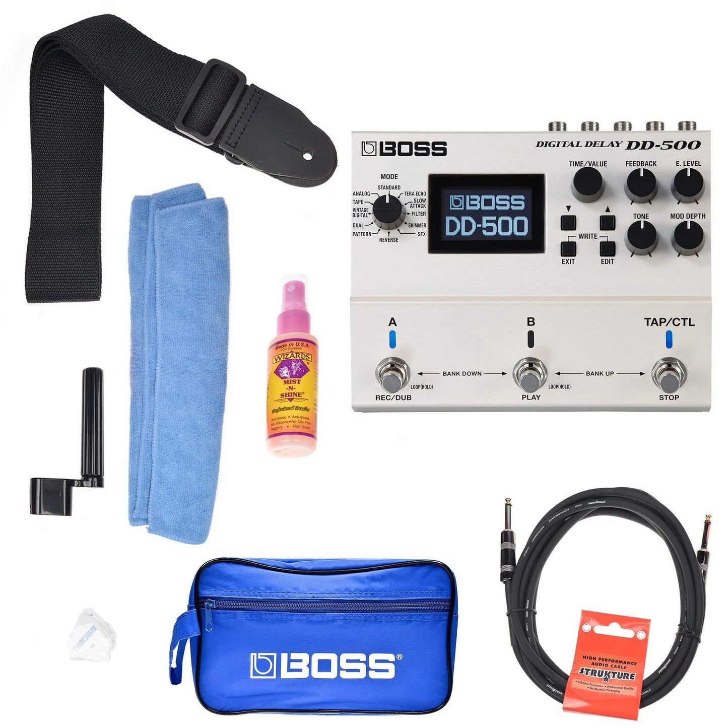 Boss DD-500 Digital Delay Boss Promo Accessories Bundle Effects and Pedals / Delay