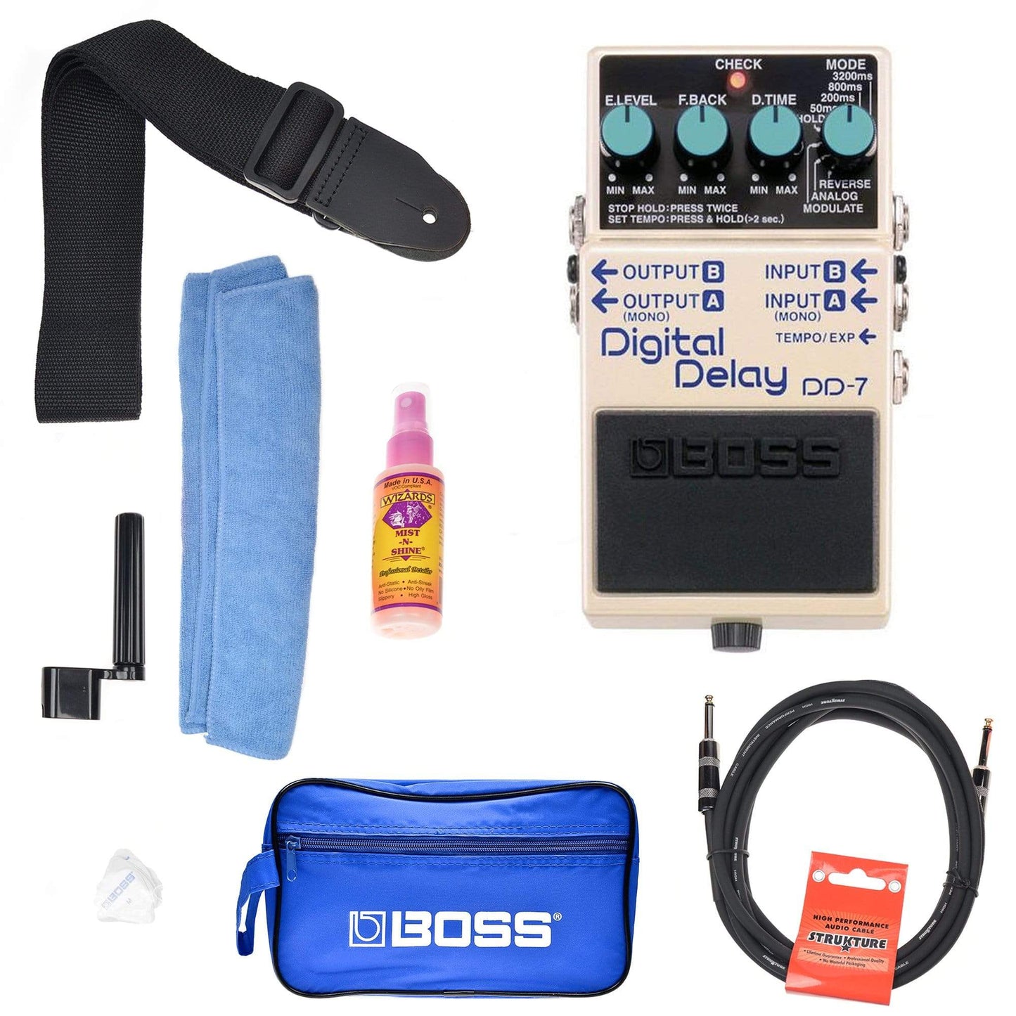 Boss DD-7 Digital Delay Boss Promo Accessories Bundle Effects and Pedals / Delay
