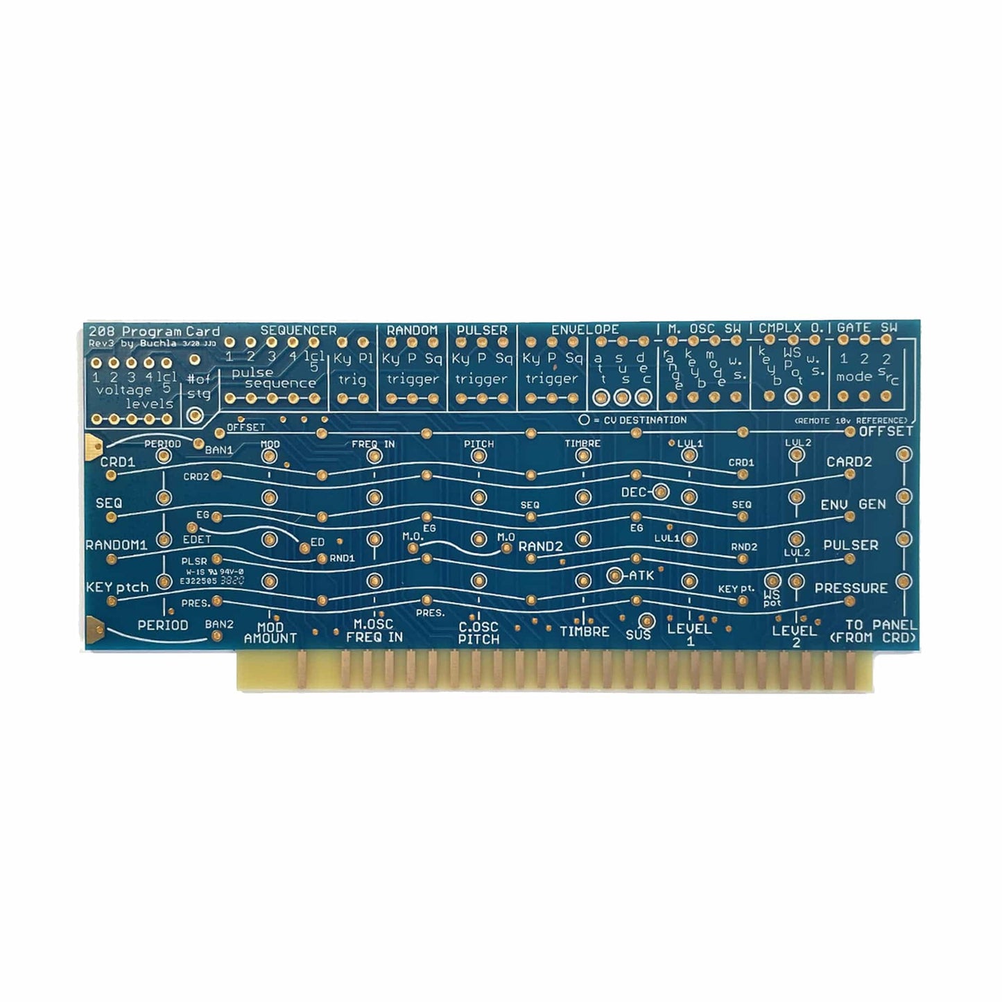 Buchla Retro Program Card