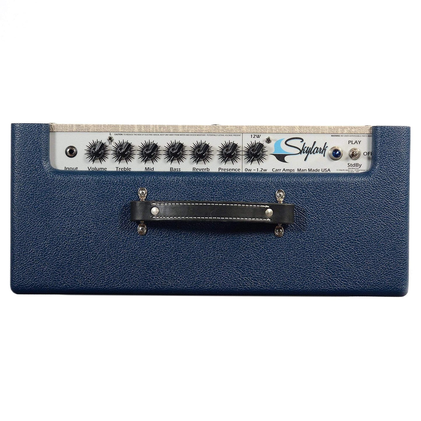Carr Skylark 12W 1x12 6V6 Reverb Combo Custom 2-Tone Blue & Slub Amps / Guitar Combos