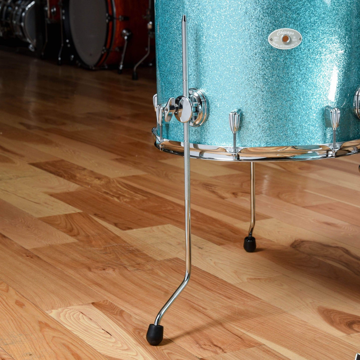 Chicago Drum & Restoration 10/12/16/22 4pc Drum Kit Turquoise Sparkle Drums and Percussion / Acoustic Drums / Full Acoustic Kits