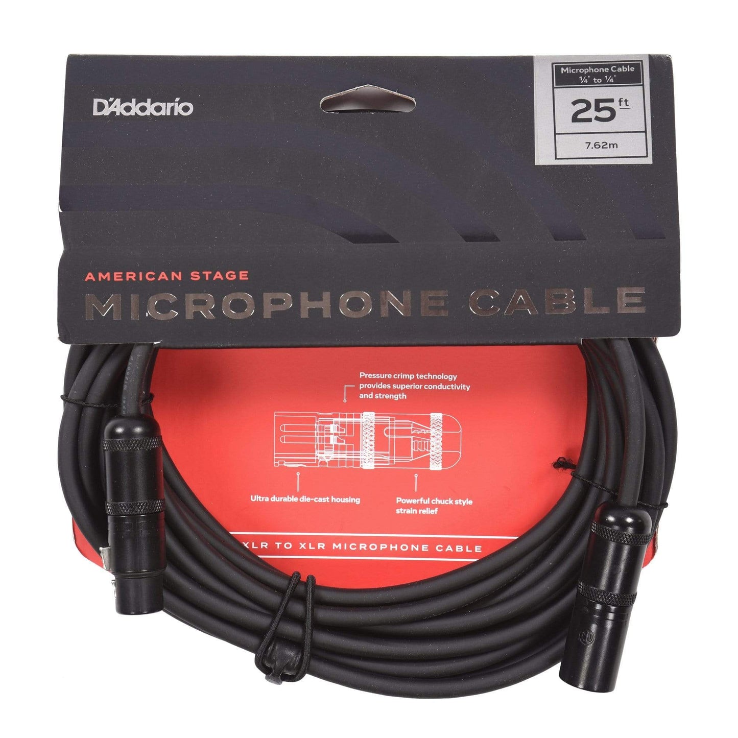 D'Addario American Stage XLR Microphone Cable 25' Accessories / Cables